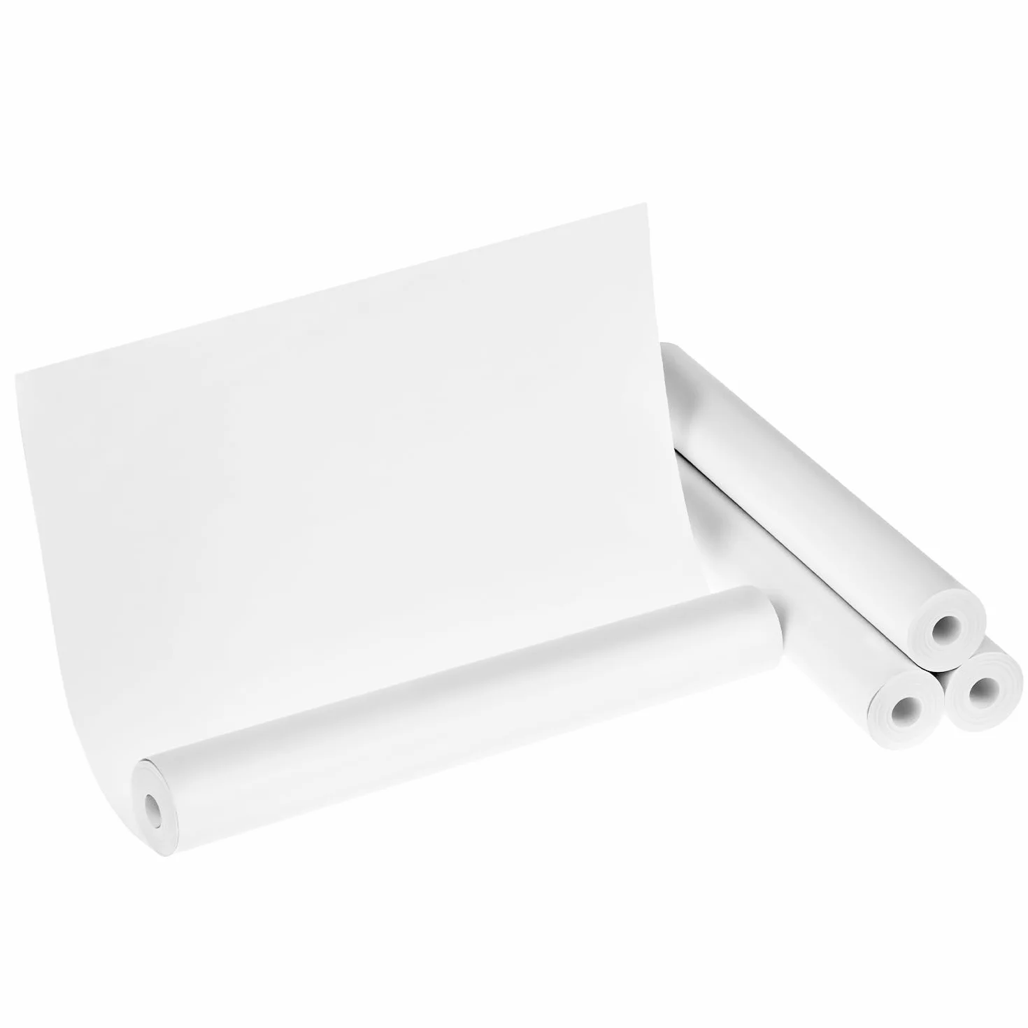 QWORK® 4 Rouleaux Papier Thermique A4, 100 Feuilles - Papier Imprimante Thermique