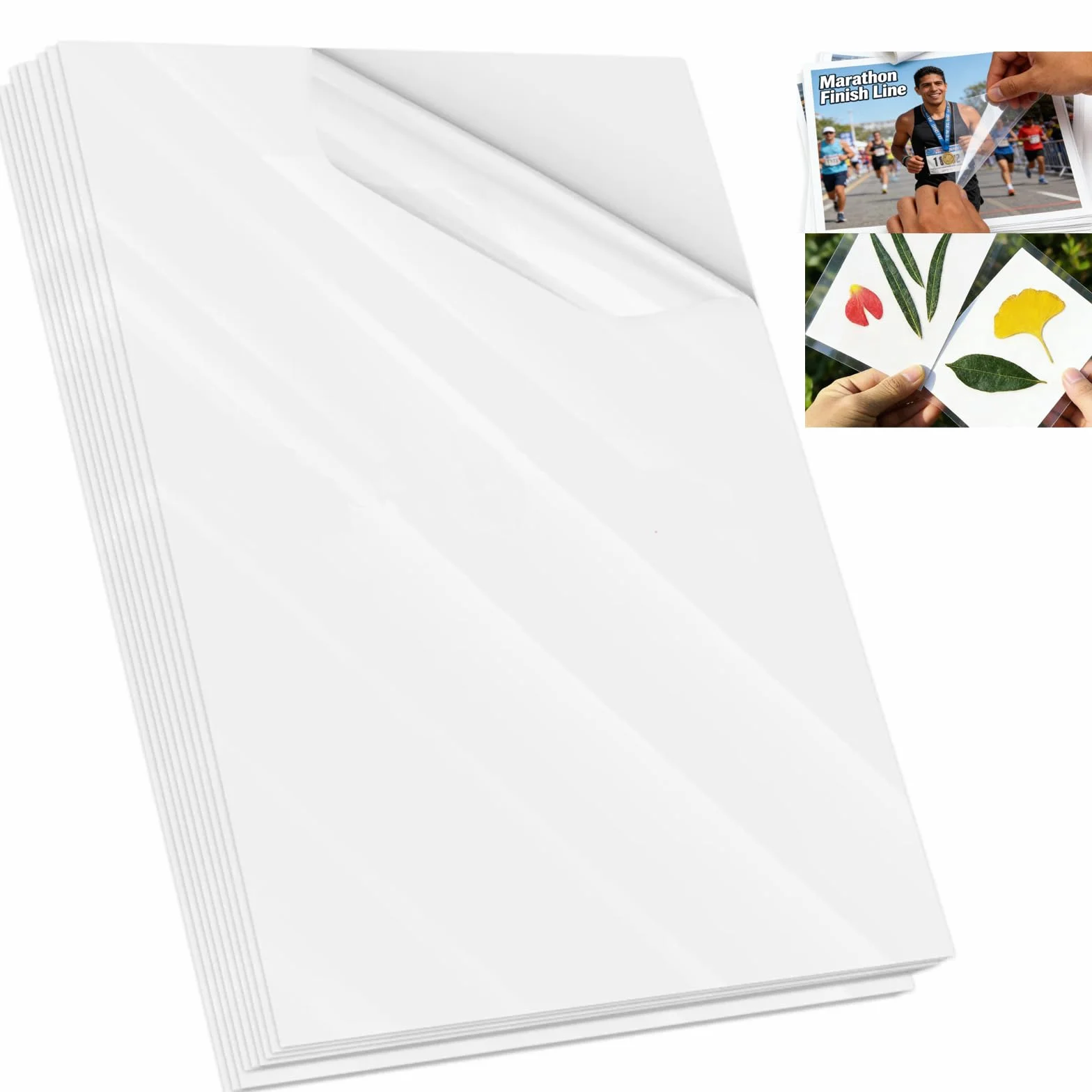 Films de plastification à froid A5 imperméables transparents brillants lot de 50