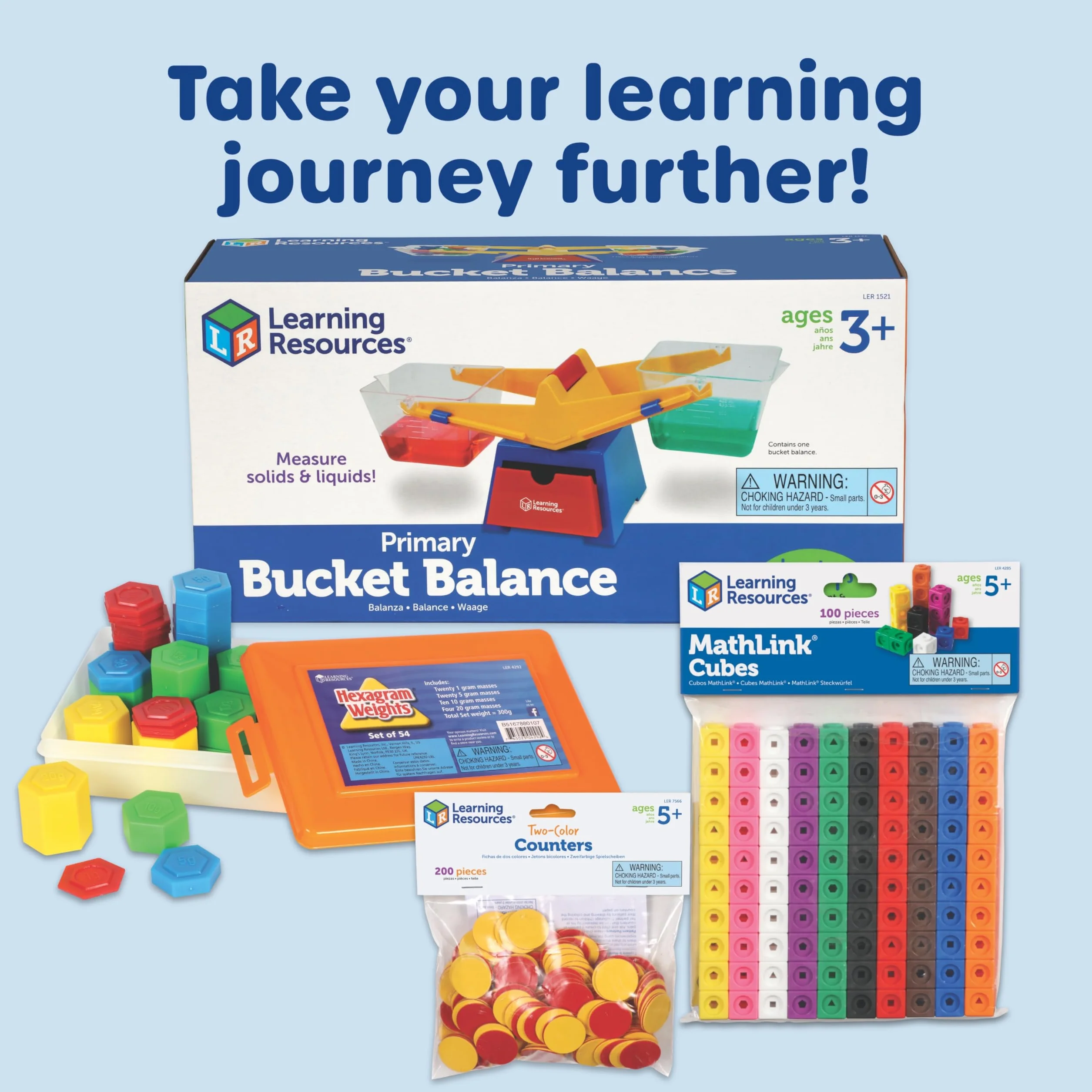 Learning Resources Balance Montessori Enfant – Éducative avec Seaux Amovibles – Mathématiques, Poids et Volume 3+ Ans