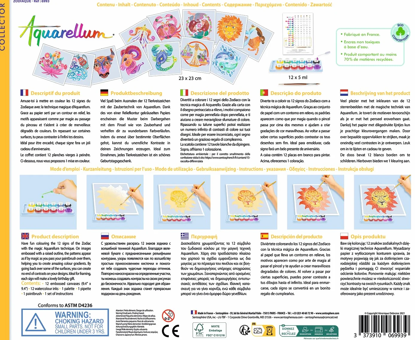 Sentosphère Aquarellum Zodiaque Edition Collector Activité créative 12 signes dès 7 ans