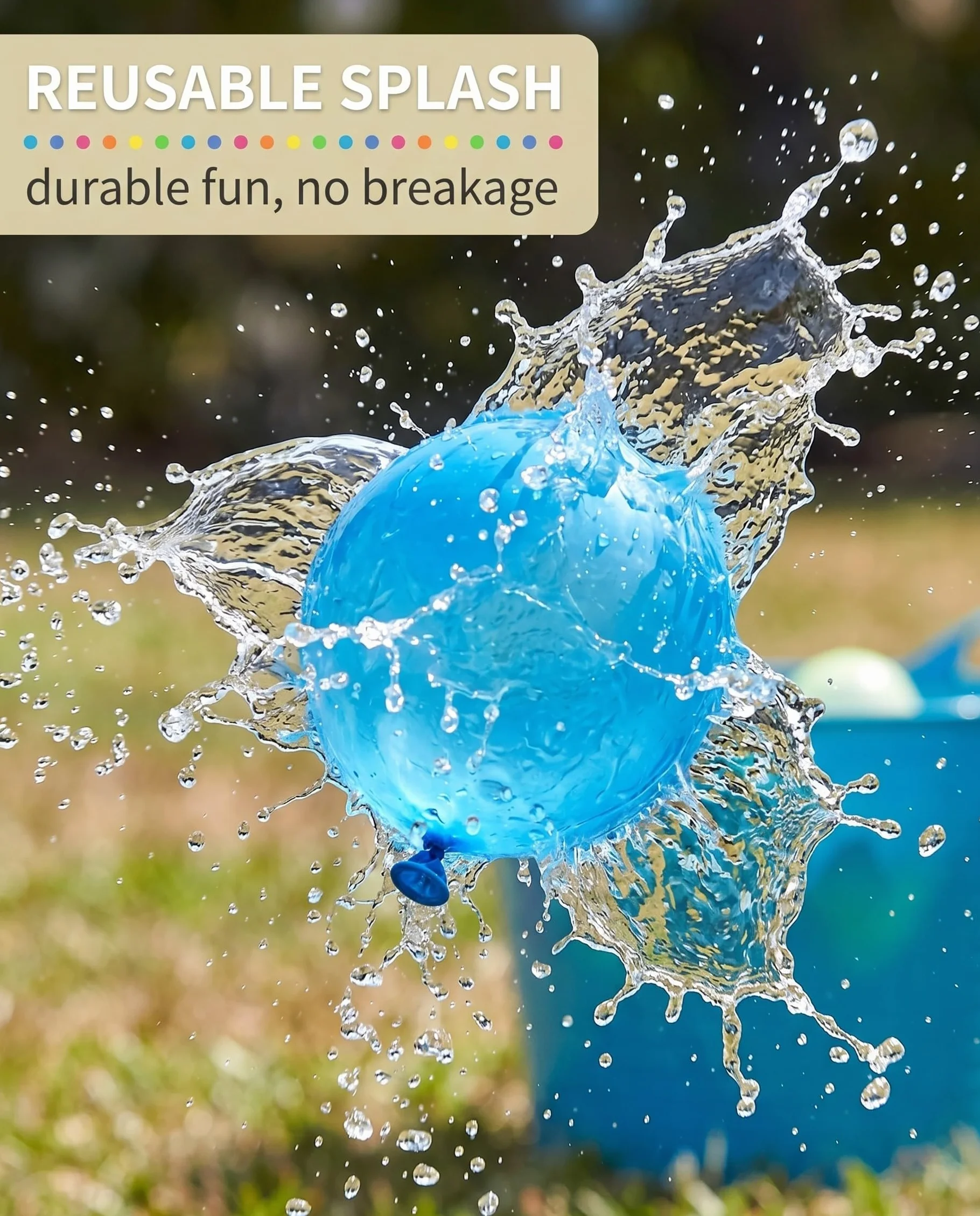 Bombes à Eau Réutilisables Auto-Scellantes Magnétiques – Remplissage Rapide Multicolores | Jouet d'Été Écologique pour Piscine Plage Jardin Enfants