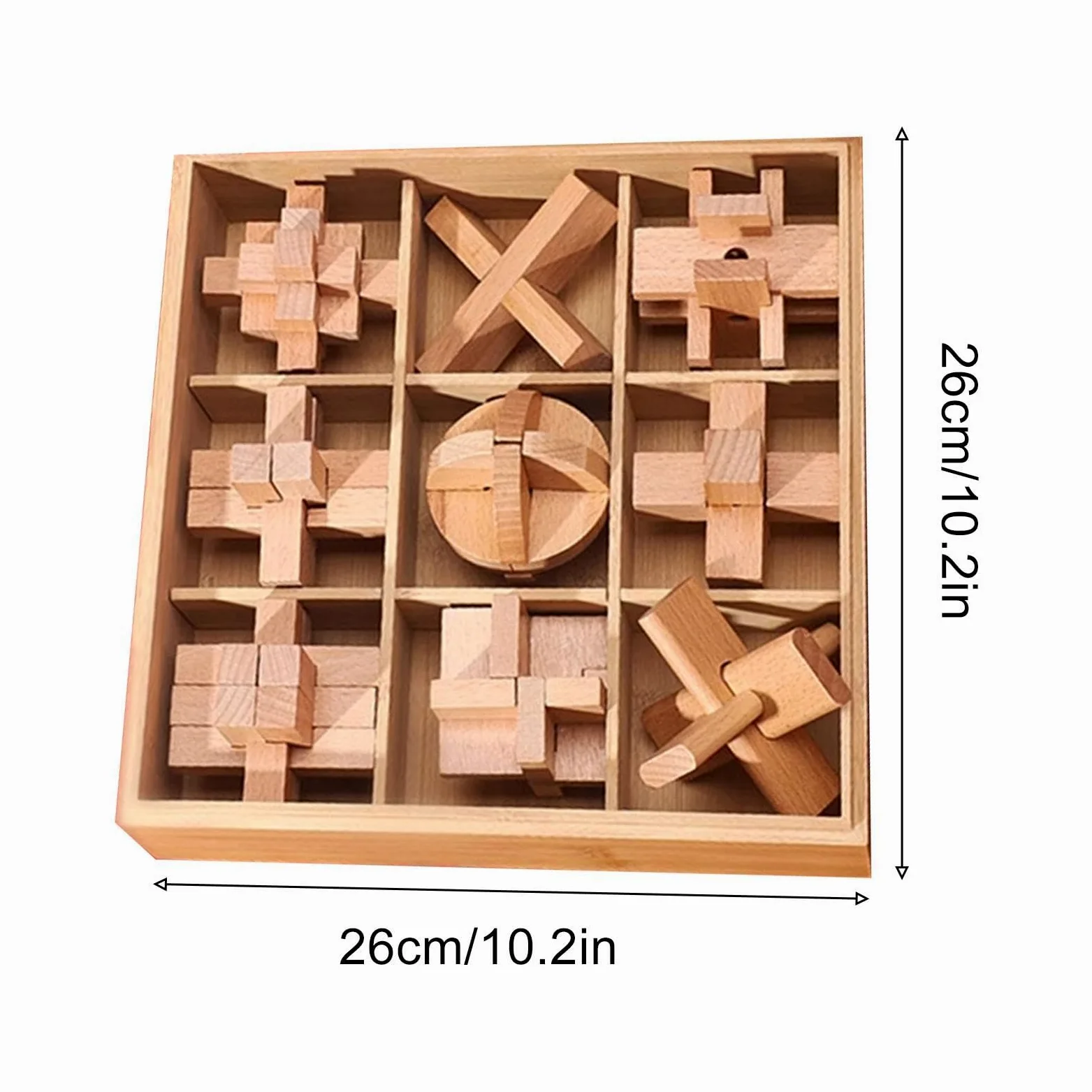 Puzzles en Bois Casse-tête à emboîtement et déverrouillage | Puzzles en bois pour pour Anniversaire Road trip Garçons et les filles École Salle de classe petit cadeau