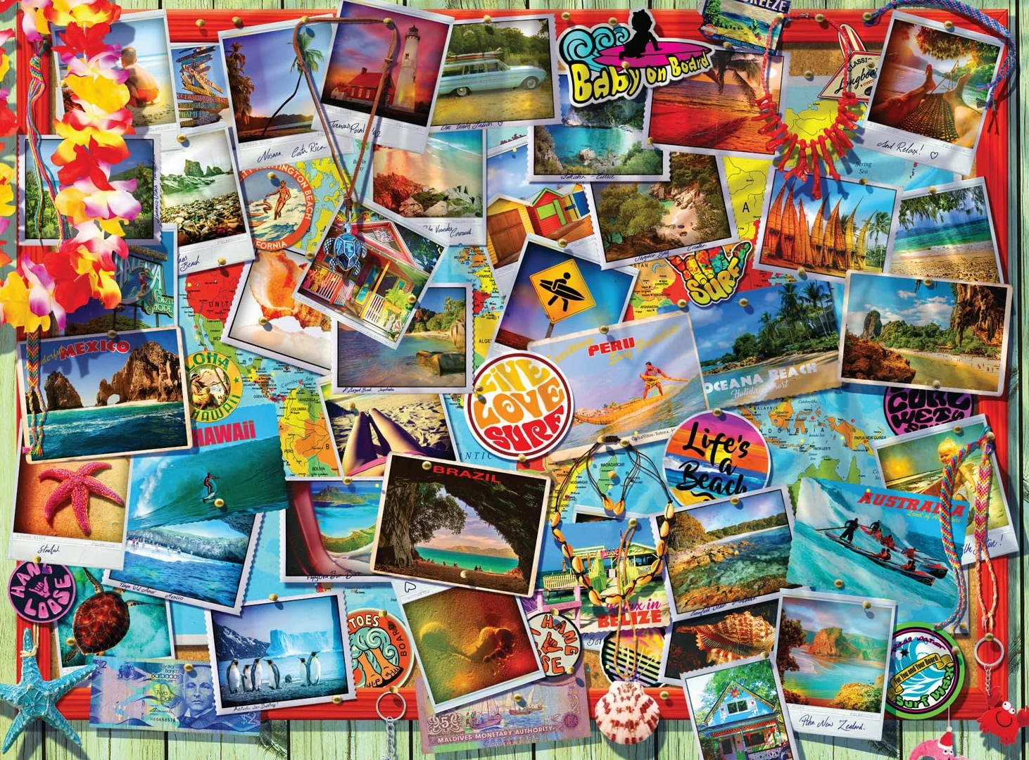 Buffalo Games - Garry Walton – Plages Autour du Globe – Puzzle de 1000 pièces pour Adultes – Puzzle Stimulant Parfait pour Les soirées de Jeu – La Taille du Puzzle Fini est de 68 x 50 cm