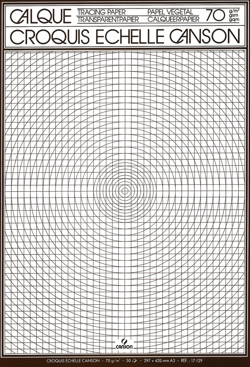 Canson Calque Satin Croquis Papier calque A3 29,7 x 42 cm Translucide