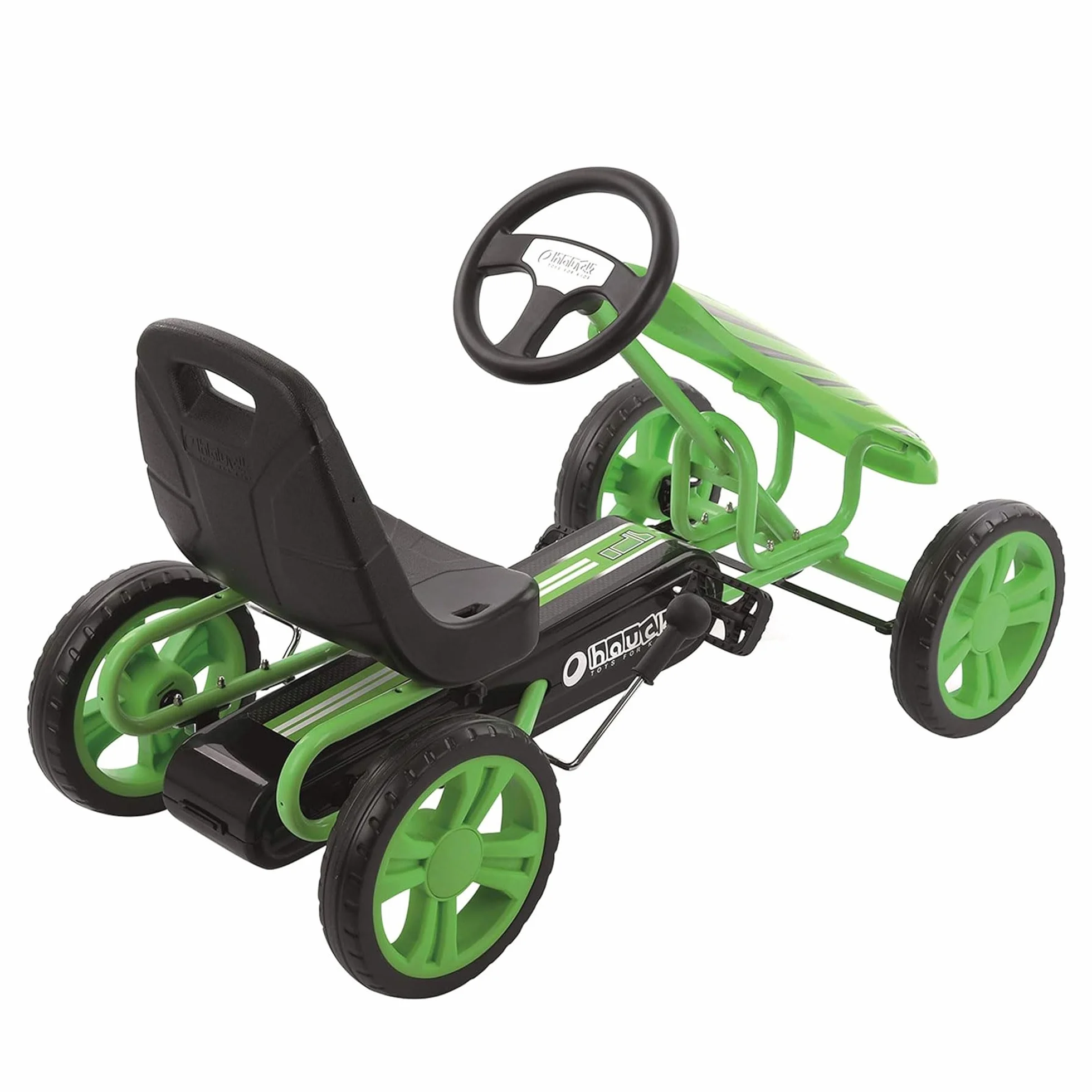 Hauck GoKart Speedster Kart à Pédales avec Frein à Main et Siège Baquet Réglable Vert 4-8 Ans