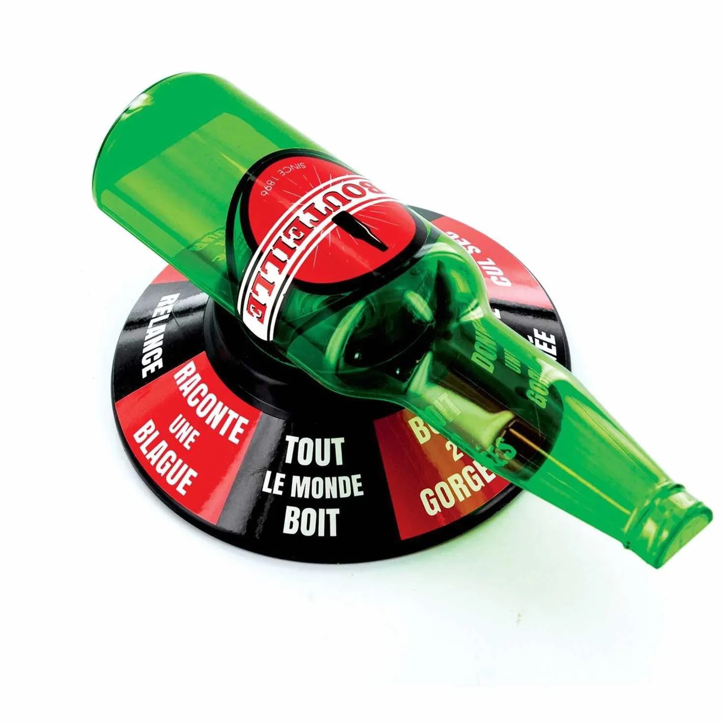 Mister Gadget Jeu de La Bouteille Vert Rouge Noir Amusement Divertissement