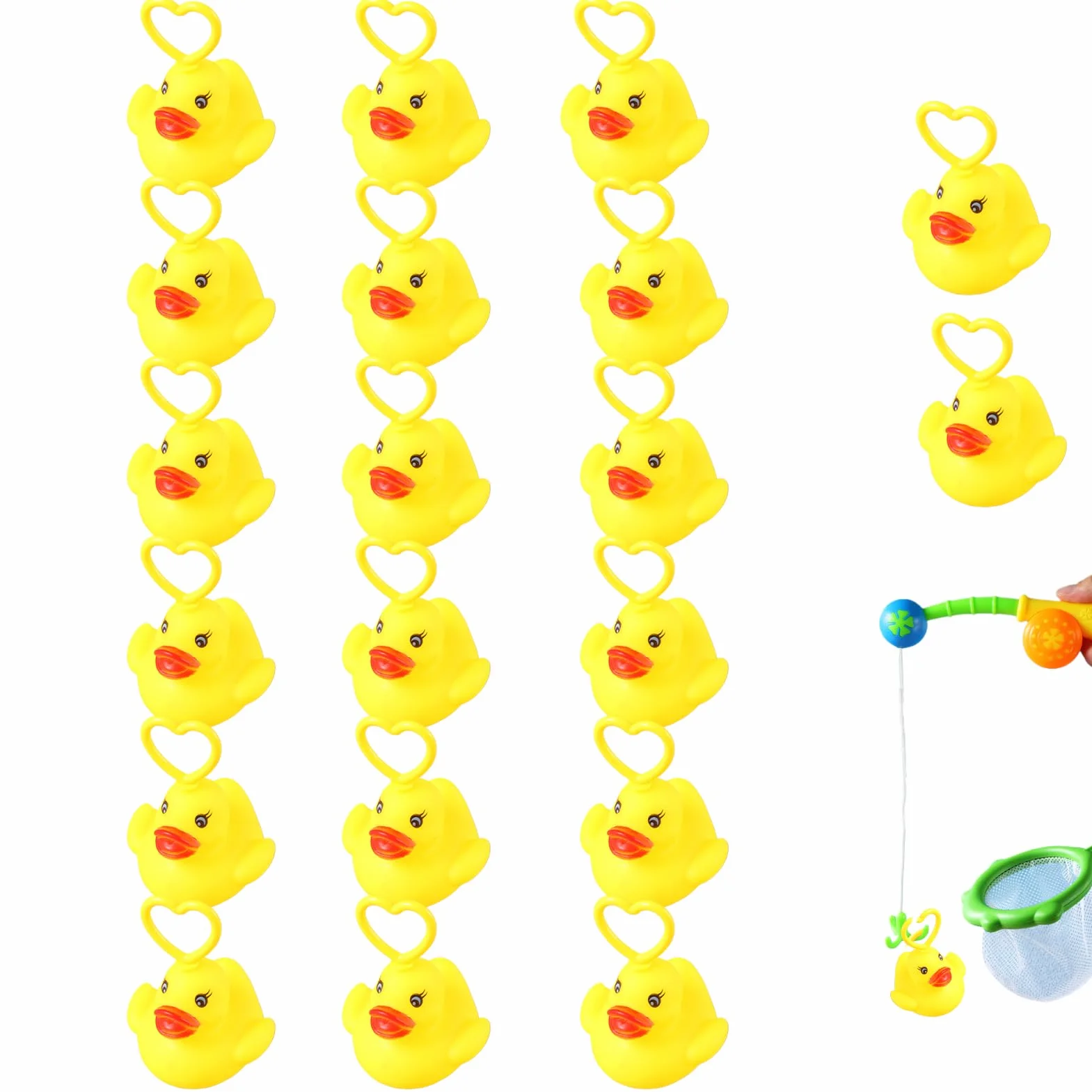 Jeux De Pêche Au Canard, Jouet De Pêche Flottante, Canard en Plastique Spongieux Lumineux, pour L'heure du Bain