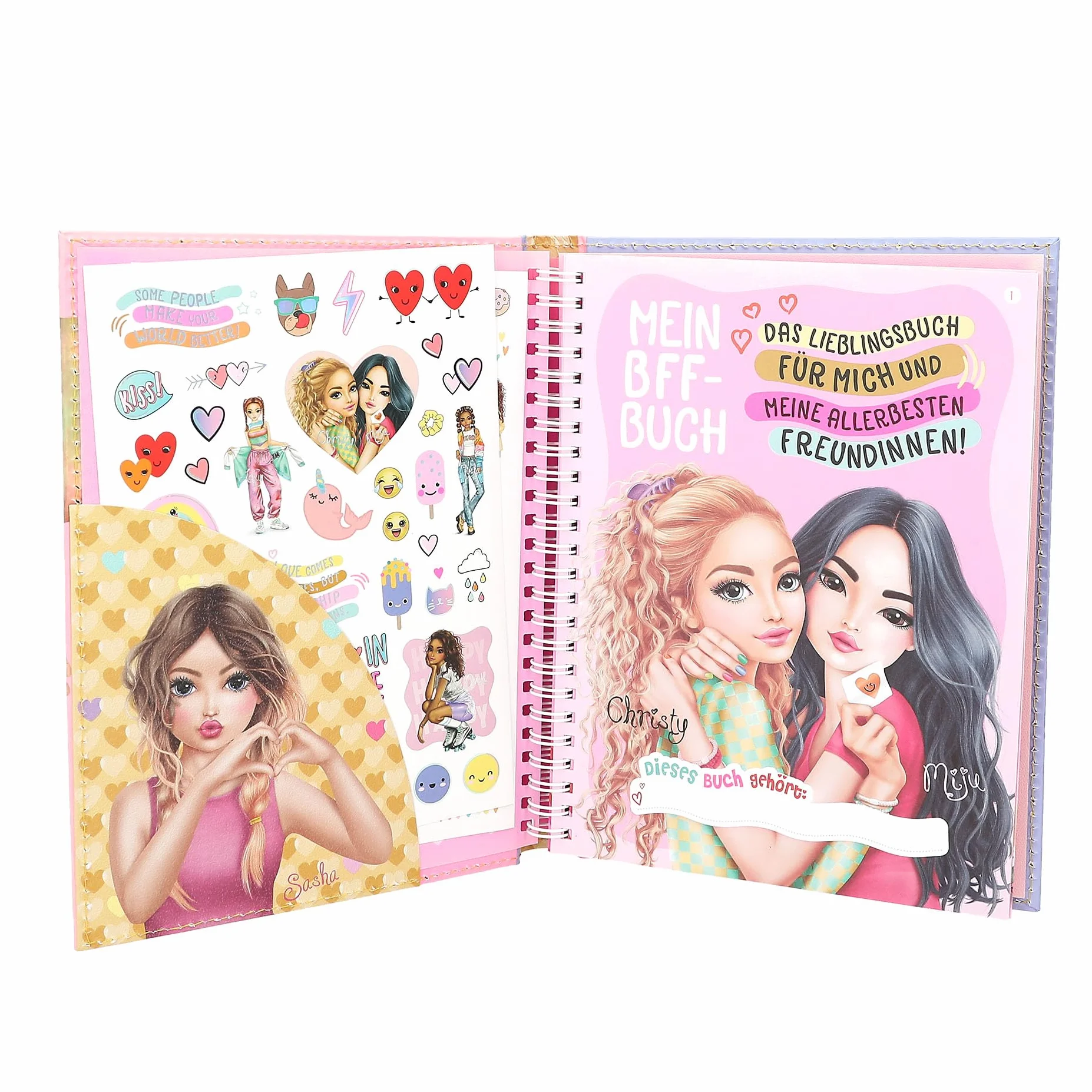 Depesche TOPModel Livre des Meilleures amies Rose Motif Mannequin 110 Pages