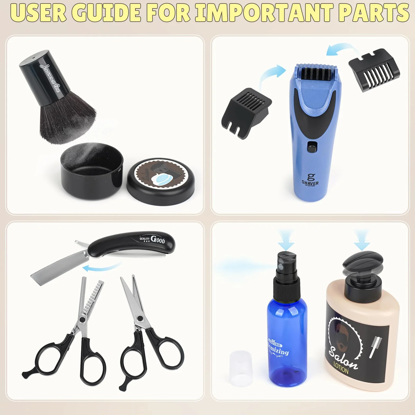Kit de Coiffure Enfants avec Sèche-Cheveux, Accessoires de Coiffure 3+