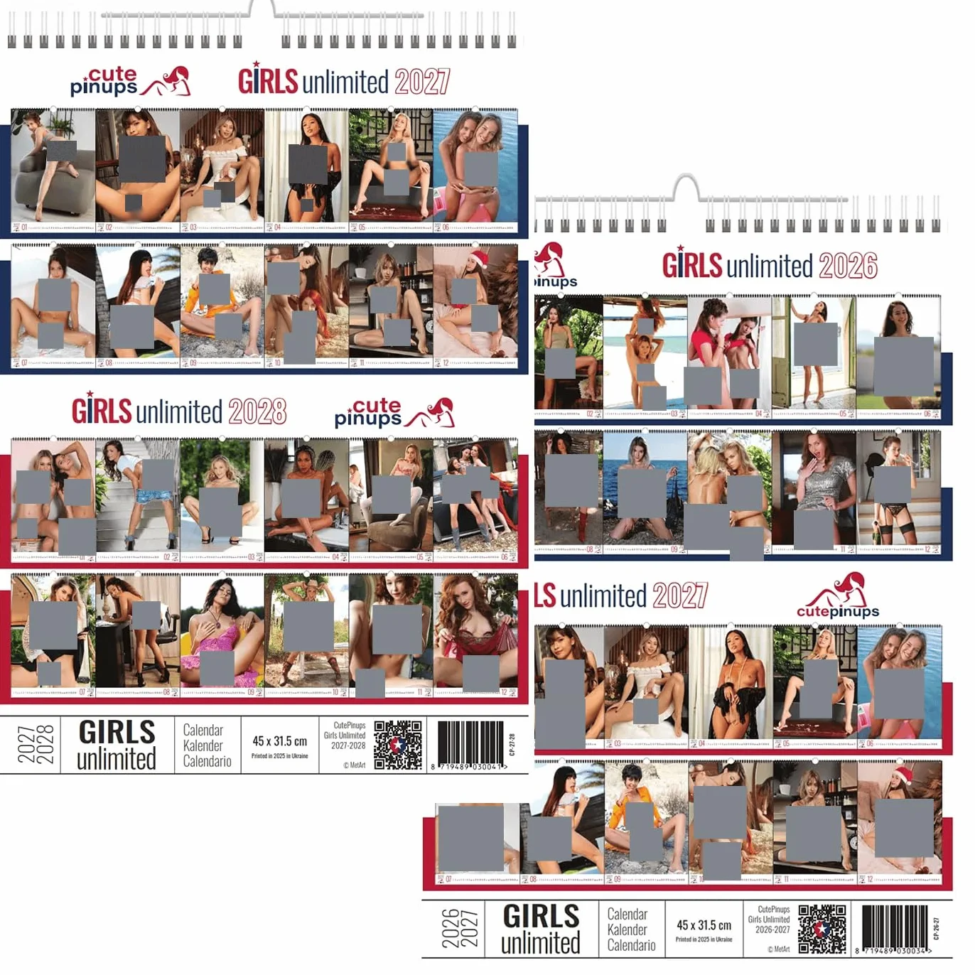 CutePinups Erotic Nude Calendar 2026-27-27-28 Plus Free 2025