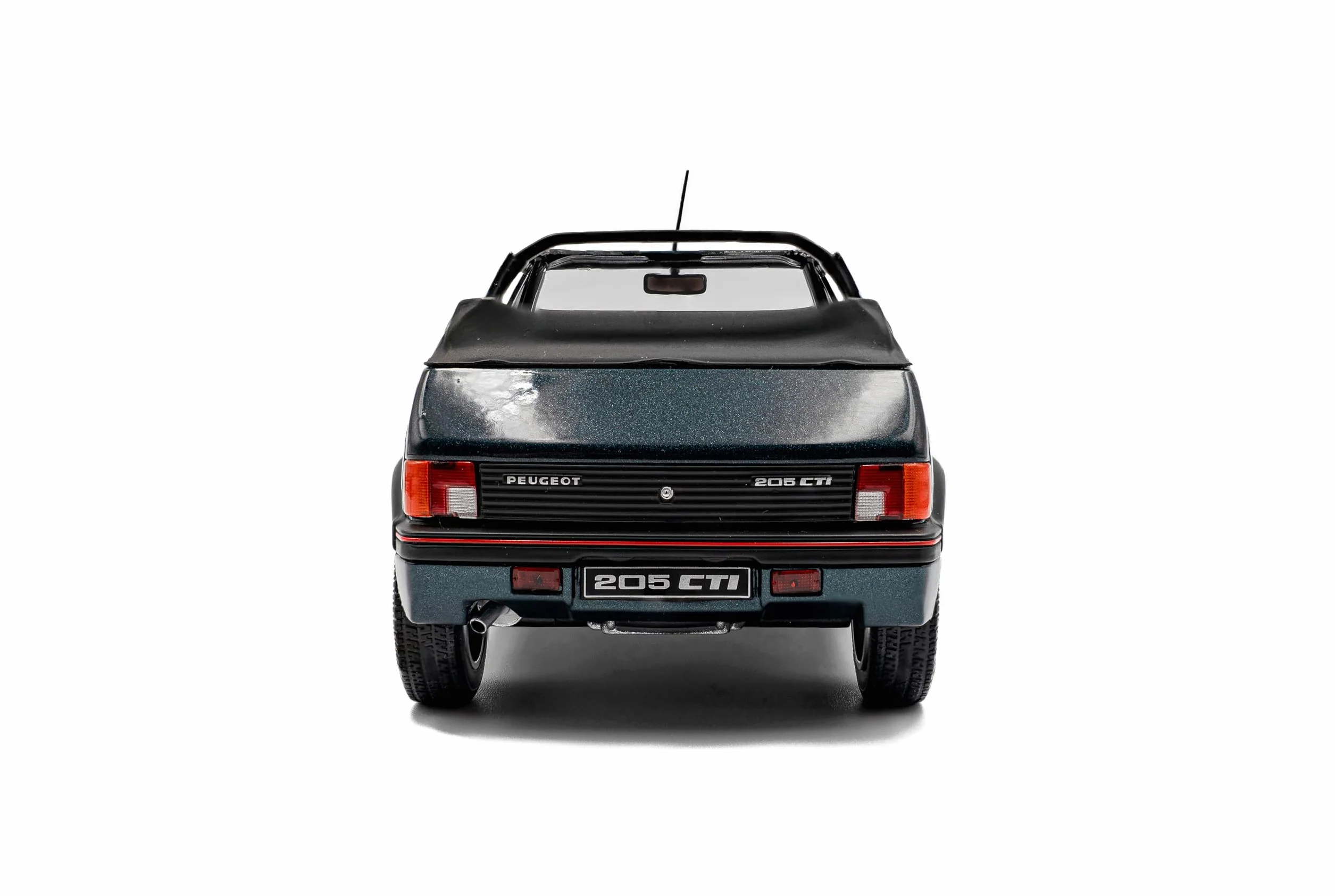 Solido Peugeot 205 CTI Roland-Garros Cabrio Diecast 1:18 Vert Métallique