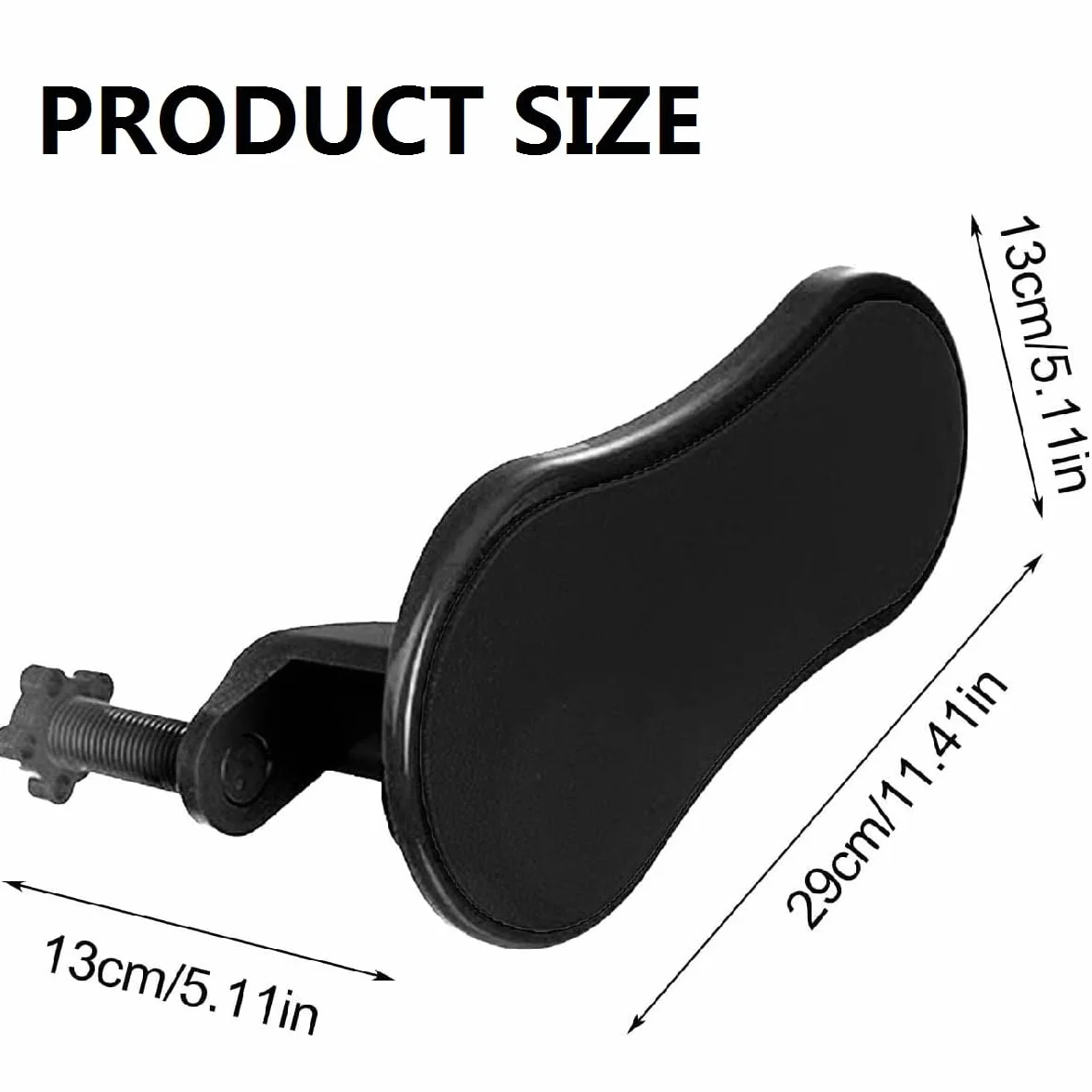Coussin d'Accoudoir d'Ordinateur Amovible, Support de Bras Rotatif 180° pour Bureau