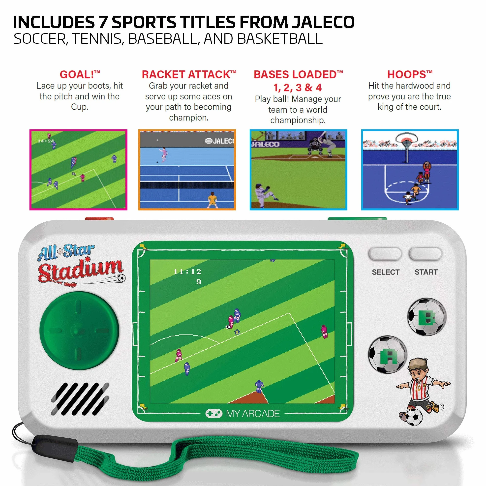 MY ARCADE - Pocket Player All-Star Stadium - Console de Jeu Portable - 7 Jeux en 1