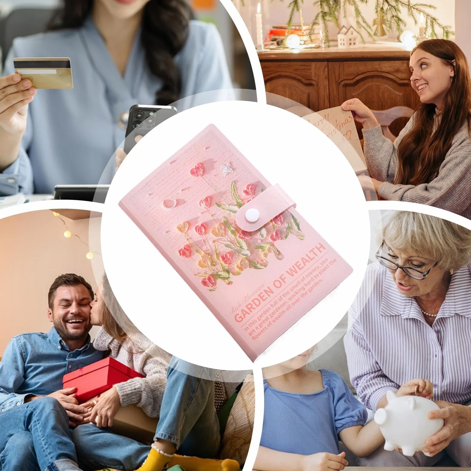 Livre Pour Économiser De L Argent, Défi Économies 100 Enveloppes 3D Peinture à l Huile Organisateur de Dépenses Portefeuille Carnet de Gestion Budget pour Adultes