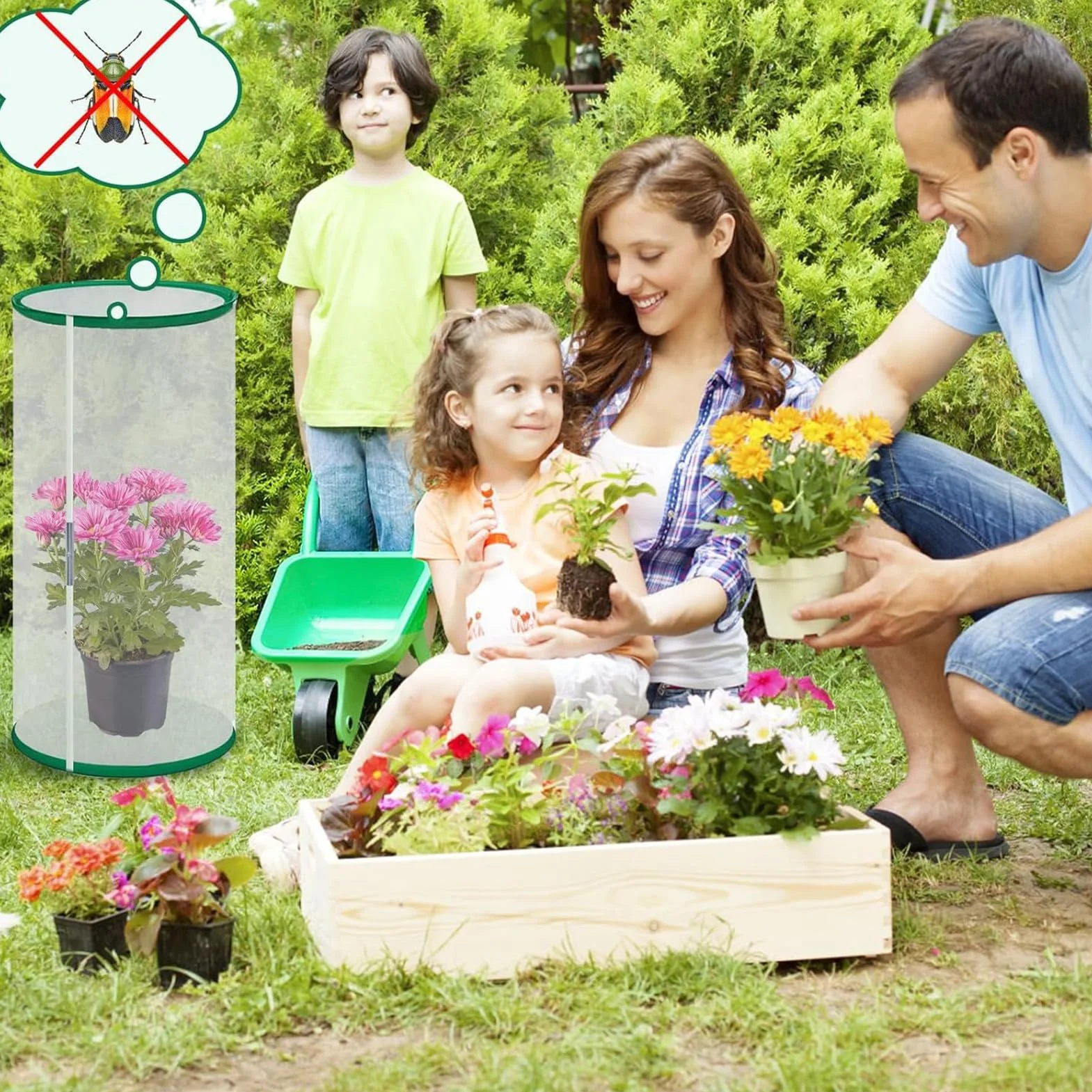 Cage à Papillons 30x40 cm avec Fermeture éclair Pliable Protection pour Études Naturelles