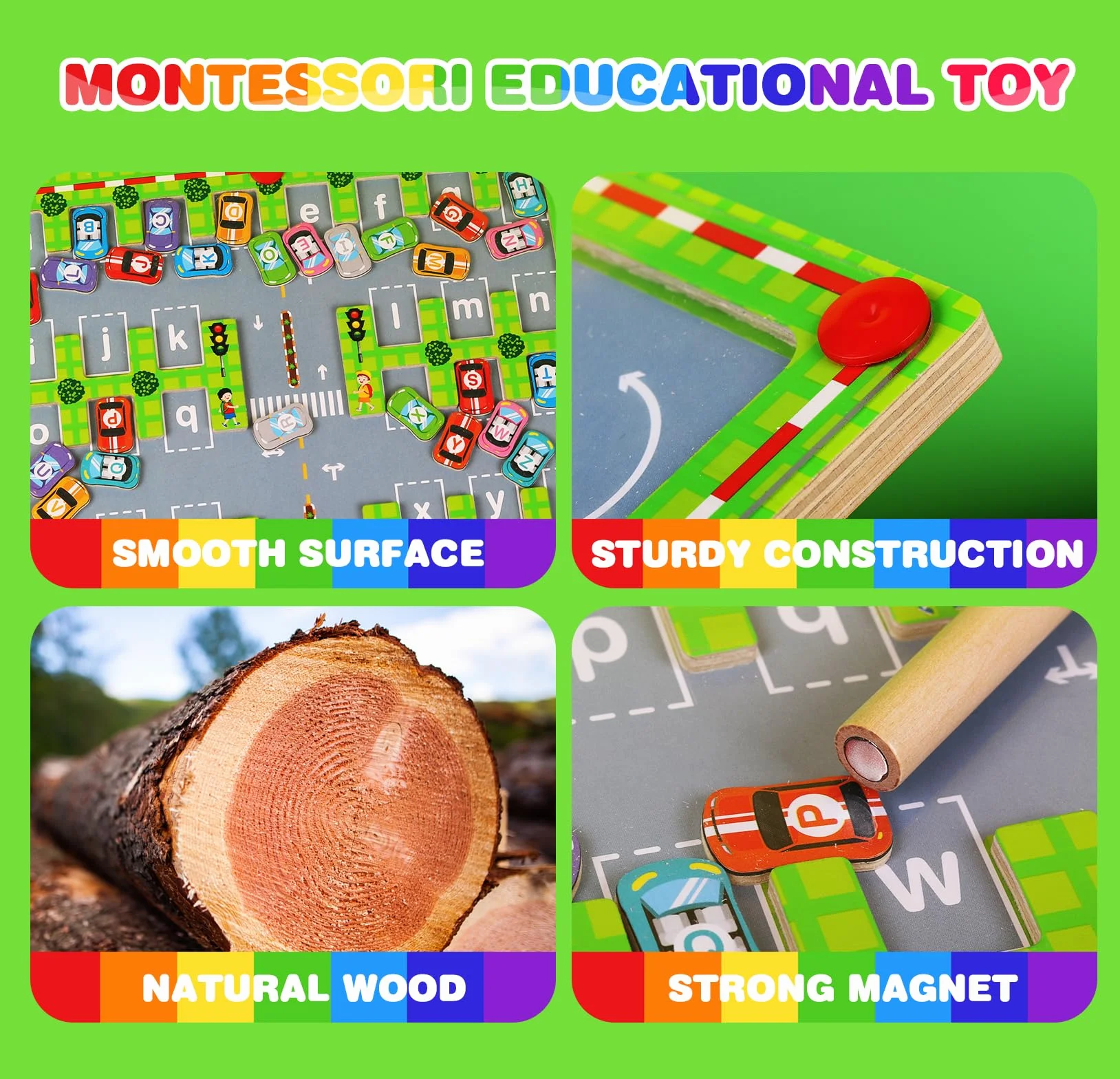 Jouet Montessori Alphabet Labyrinthe Magnétique 3-6 Ans Jeux Éducatif Cadeau Enfant