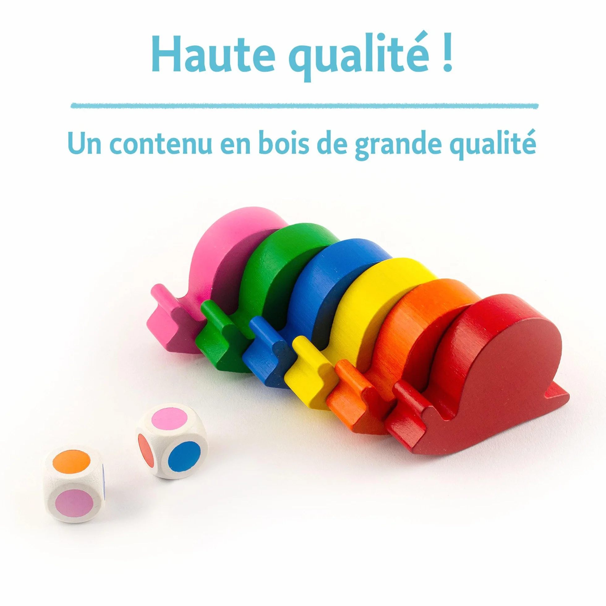 Ravensburger Allez Les Escargots Jeu de société Enfant dès 3 Ans Premier Jeu éducatif Couleurs Parcours Course d'escargots 2 à 6 Joueurs Version française