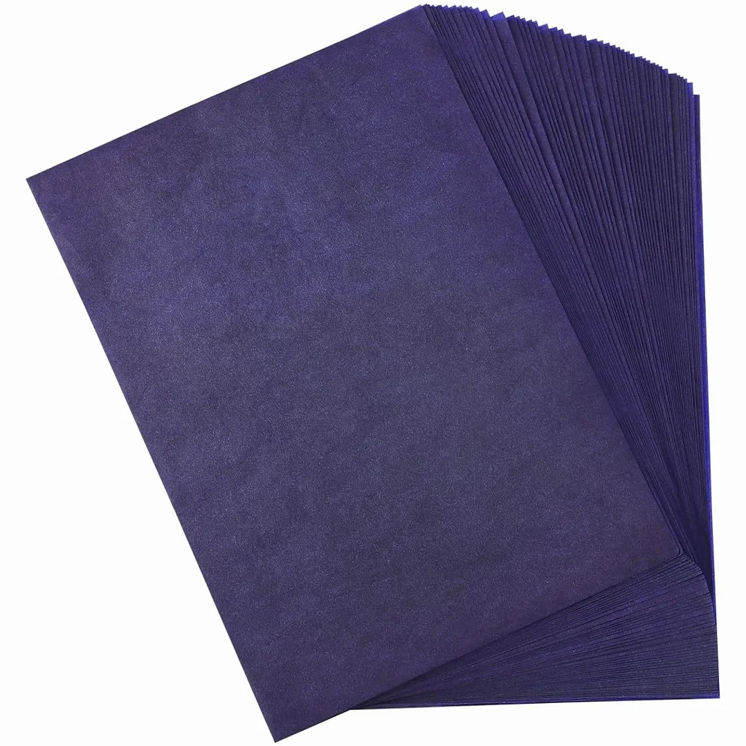 Papier Carbone Noir A4, 100 Feuilles Graphite Transfert pour Bois, Toile, Céramique, Métal