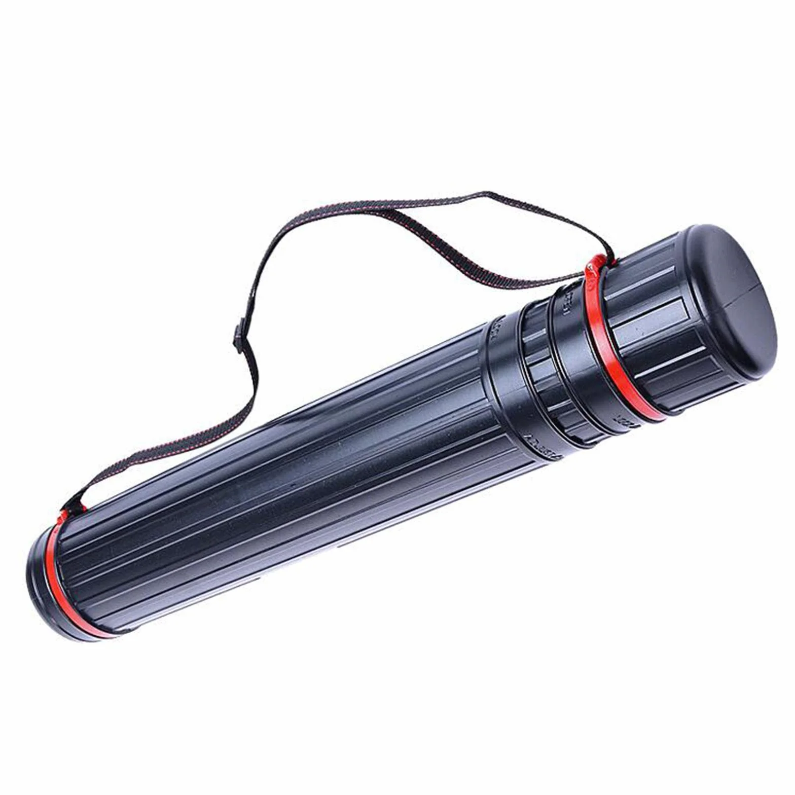 Tube de stockage d'affiche en plastique expansible avec bandoulière pour tableaux à feuilles mobiles