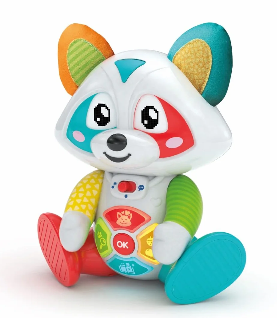 Clementoni Oliver Le Raton Laveur Joueur Interactif dès 2 Ans 3 Modes de Jeu Émotions Histoires Repas