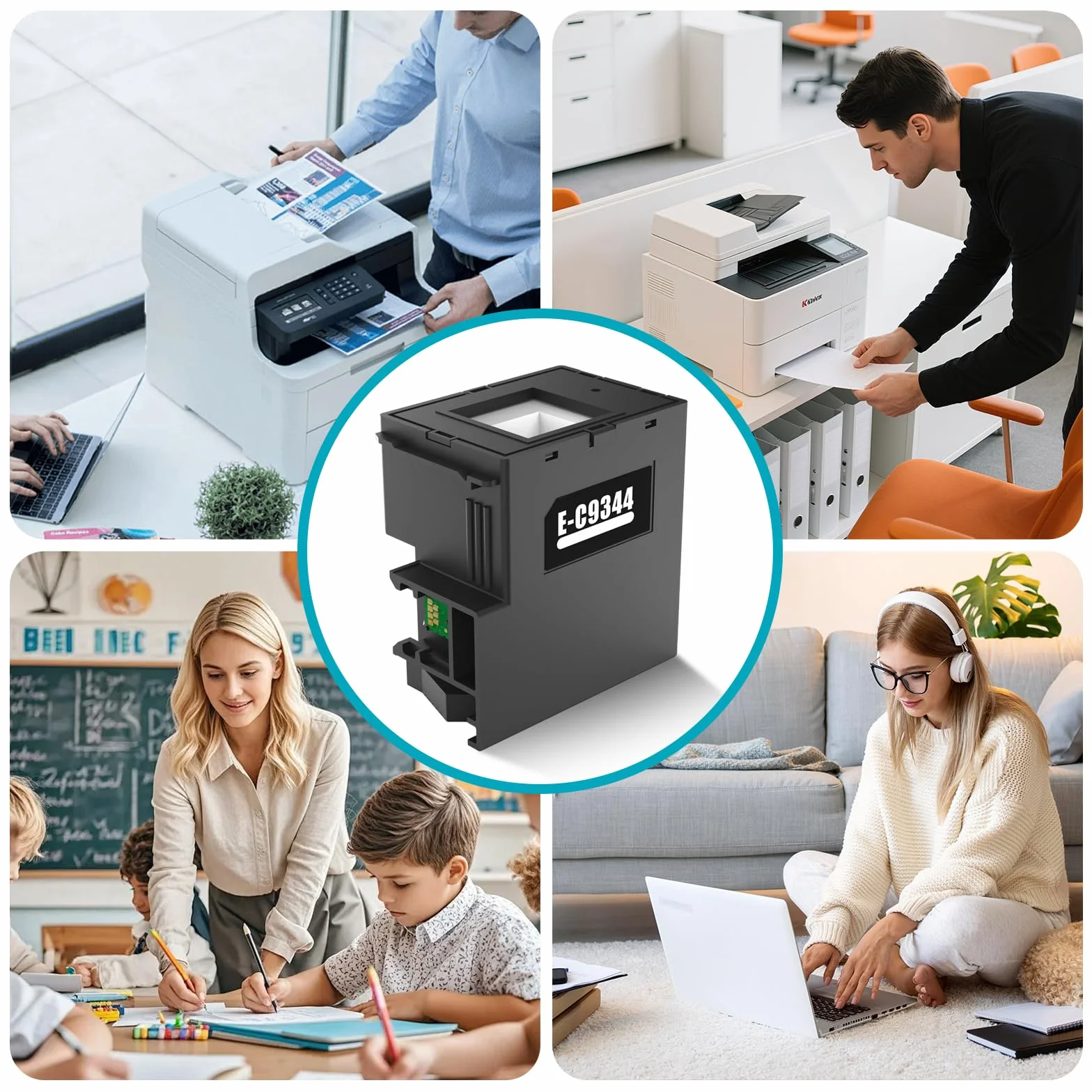 GVSS Boitier de Maintenance Encre C9344 Compatible Epson XP-3100 XP-4100 WF-2830DWF WF-2850DWF C12C934461