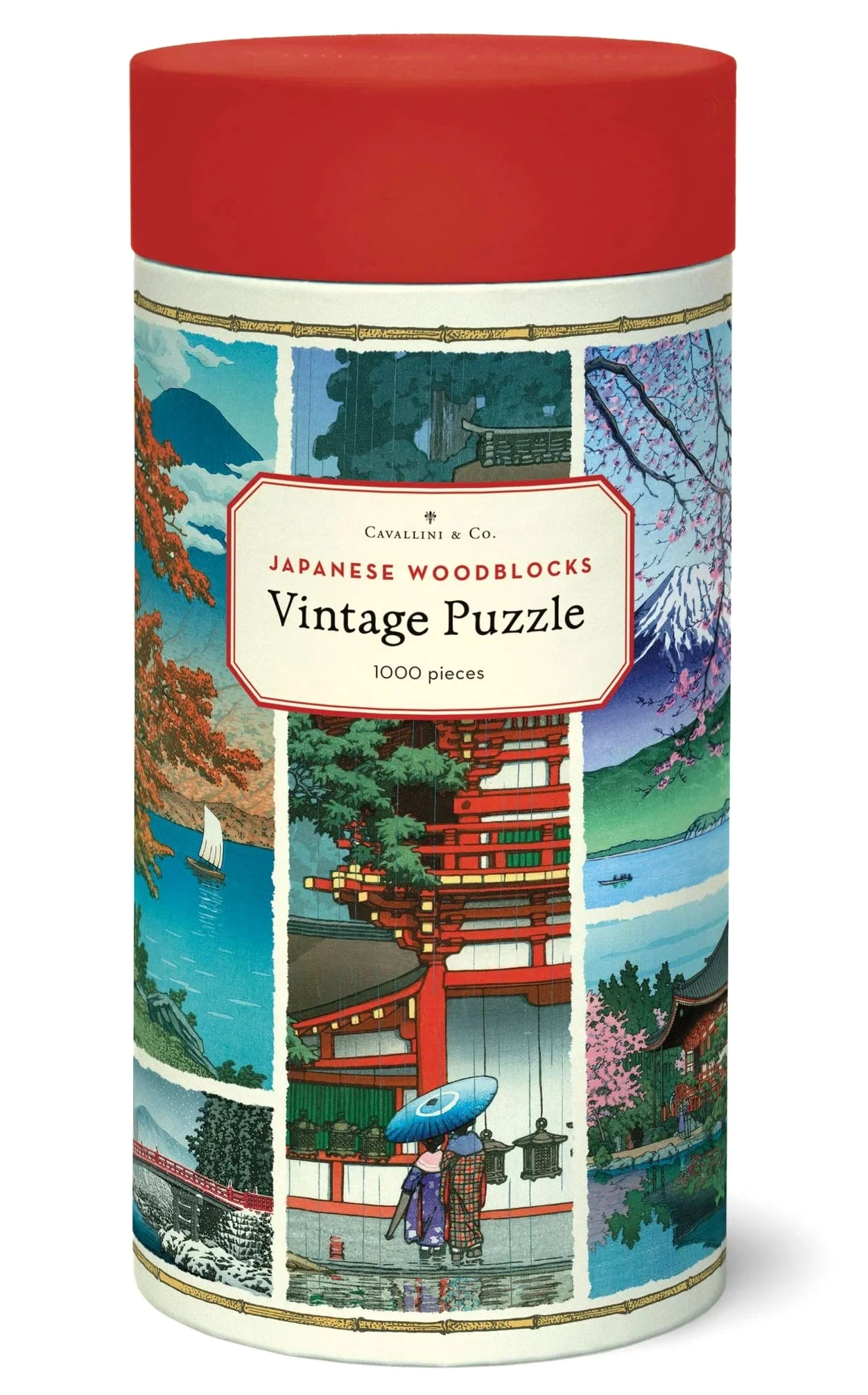 Cavallini 1000 Piece Puzzle, Japanese Woodblocks (PZL/JW)