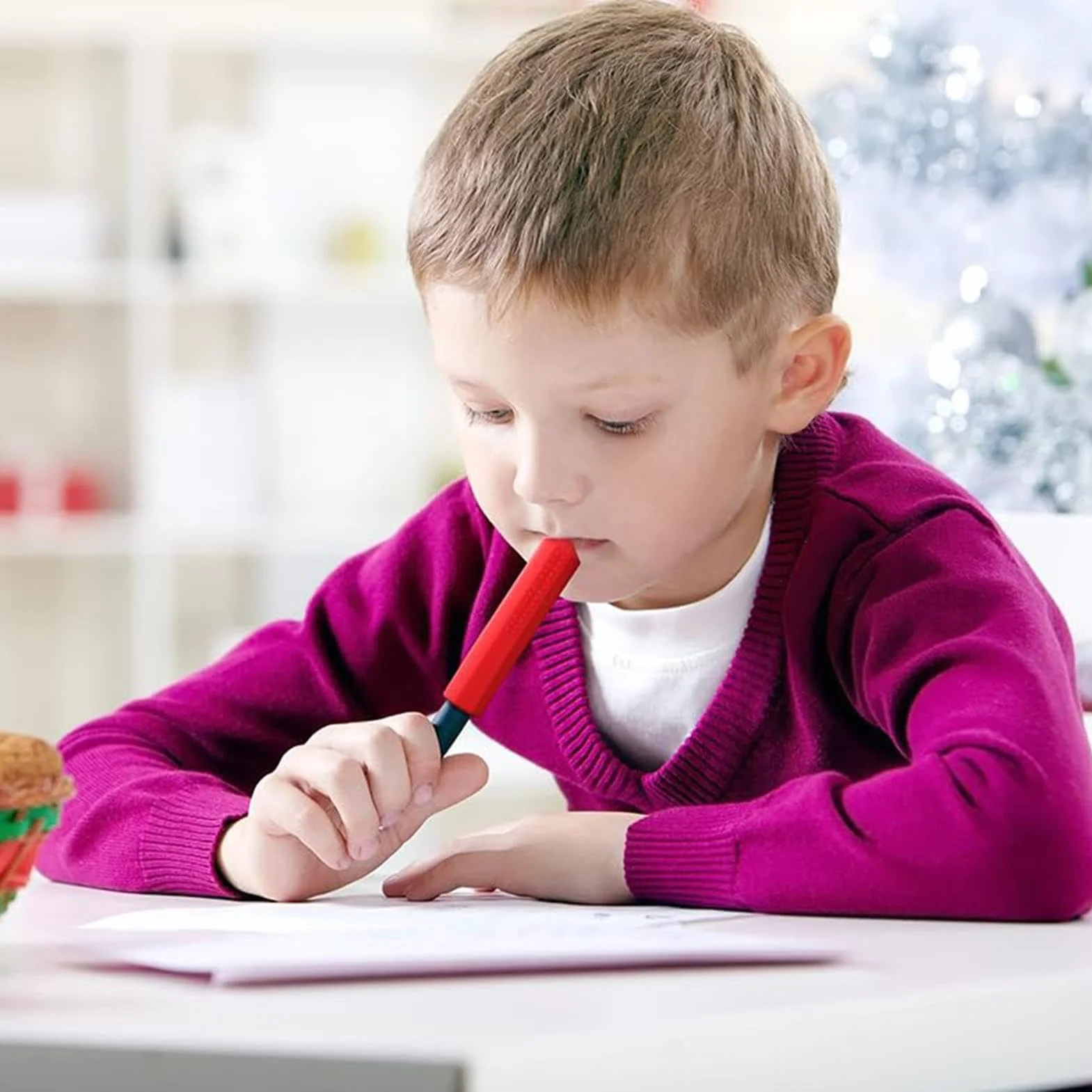 Crayons sensoriels à mâcher - Tubes lestés en silicone pour TDAH - Lot de 3, outil apaisant pour école