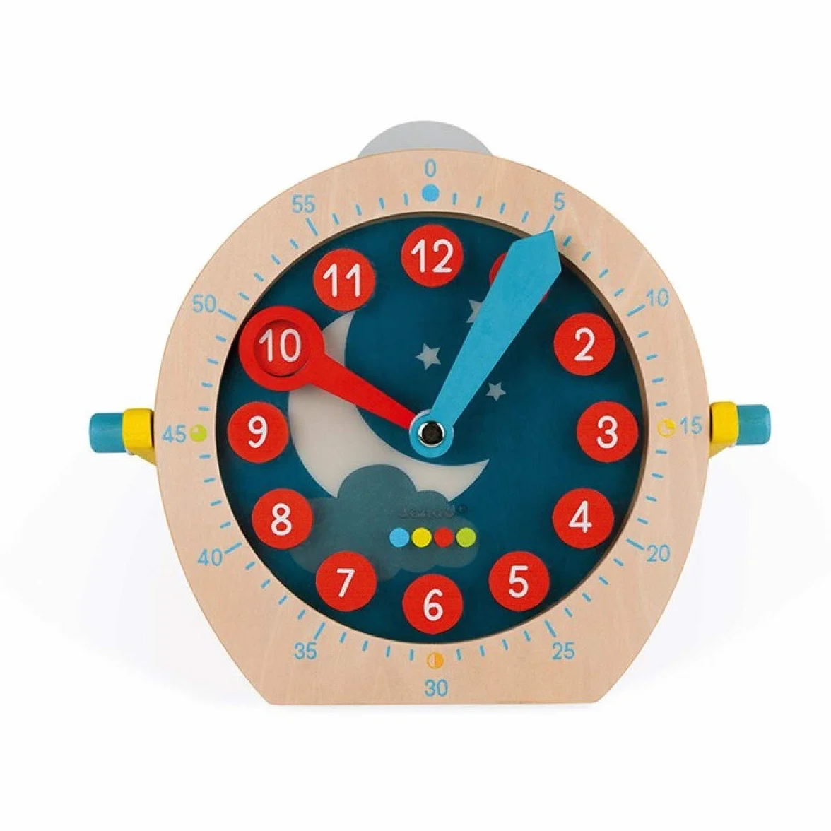 Janod Essentiel Apprendre l'Heure Jeu Éducatif Bois Apprentissage Chiffres Mathématiques 22 Accessoires 5 Ans