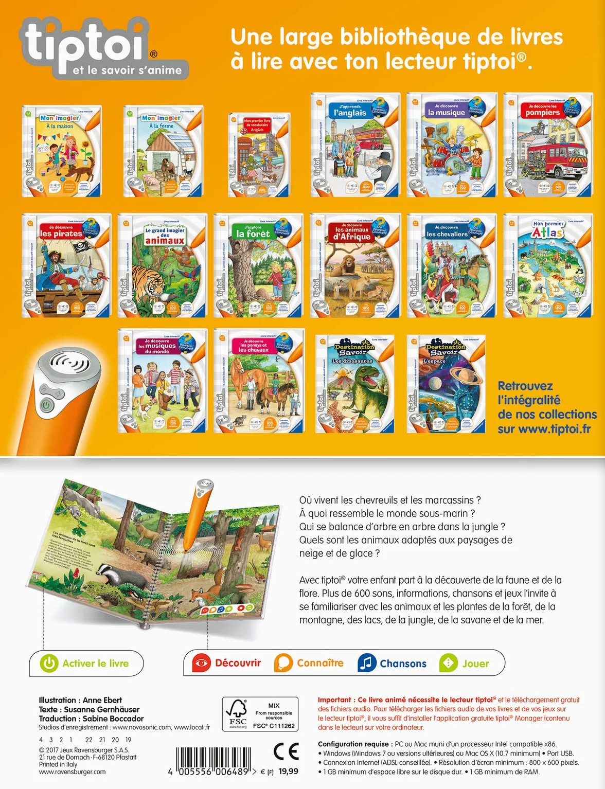 Ravensburger tiptoi Livre interactif Mon imagier à la ferme Jeux éducatifs sans écran français 3 ans 00027