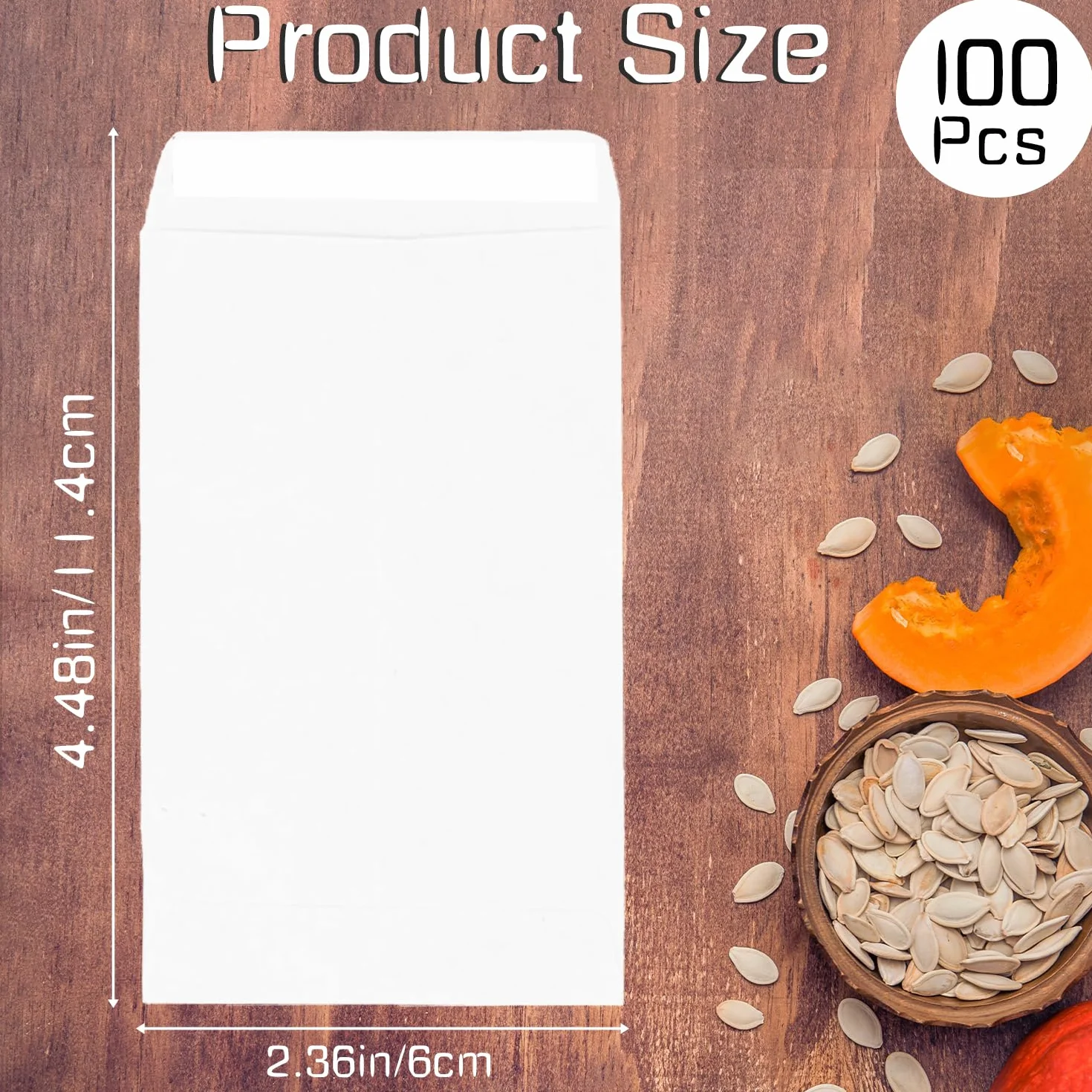 Petites Enveloppes Blanches Autocollantes En Papier Kraft 100 Pcs 10x6cm Pour Graines Pièces Monnaie Perles Timbres