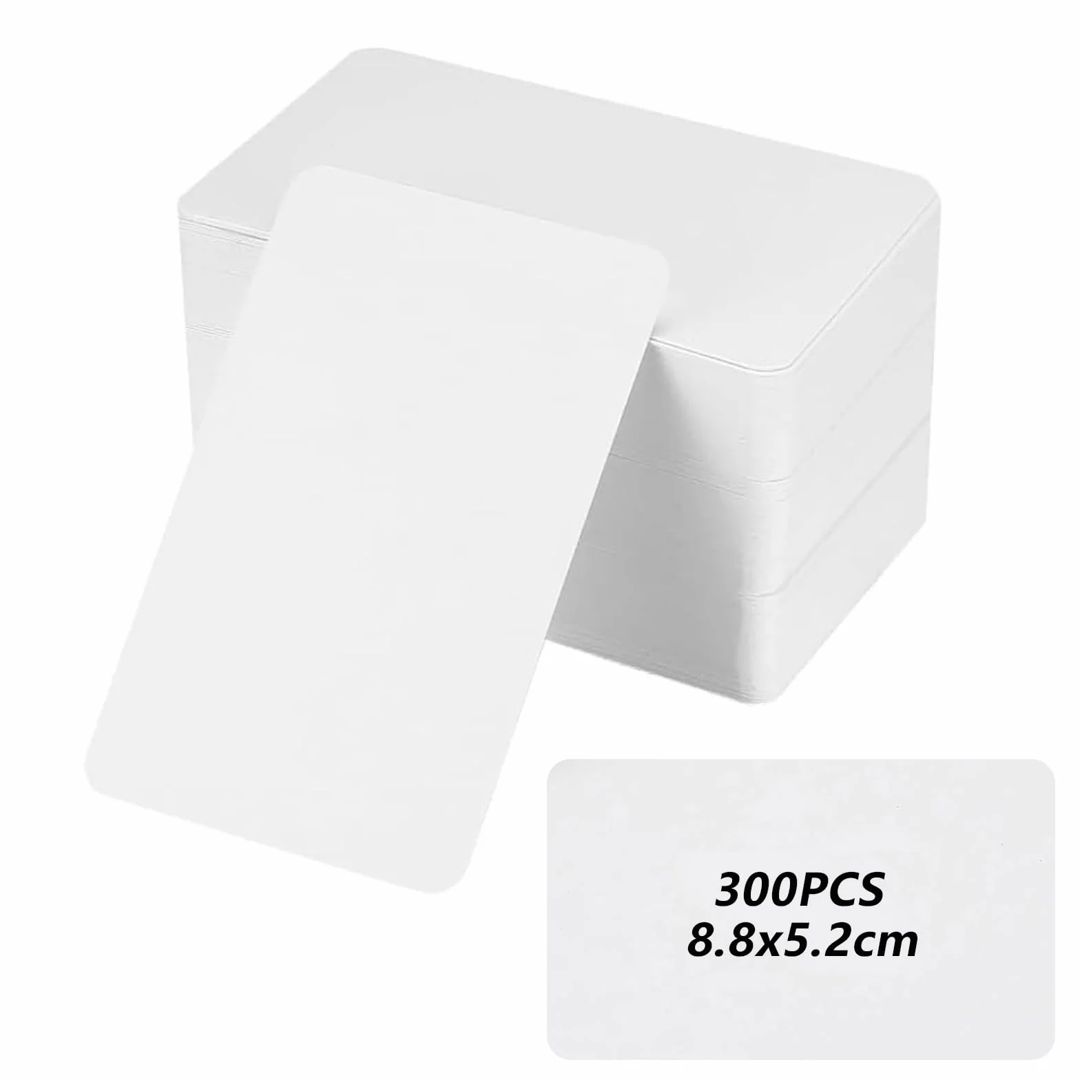 Papier Carte de Visite Personnalisée 300 Pcs, Cartes Postales Vierges Kraft, 8,8 x 5,4 cm, Blanc
