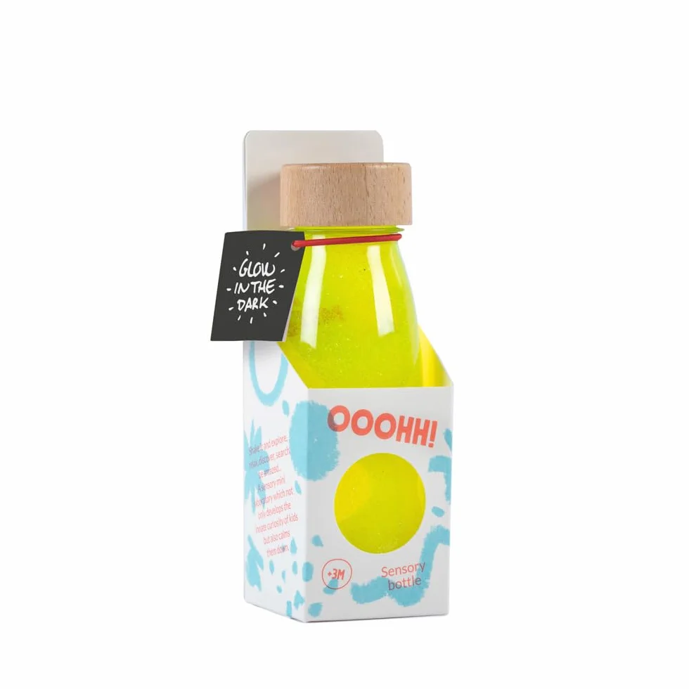 Petit Boum Bouteille sensorielle Float Jaune Fluo