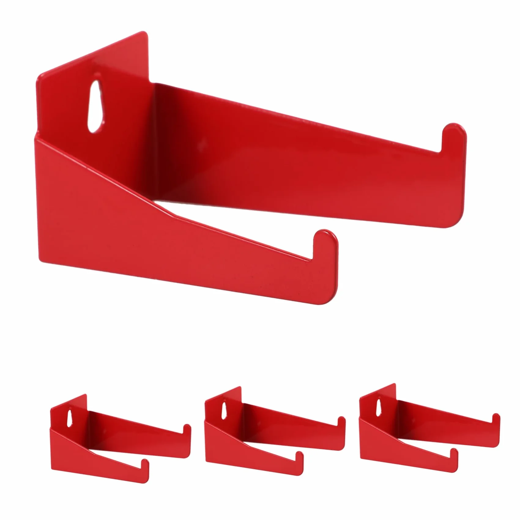 Cabilock Crochets Porte-extincteur Métal Rouge 4pcs Support Mural pour Extincteurs 1-4kg