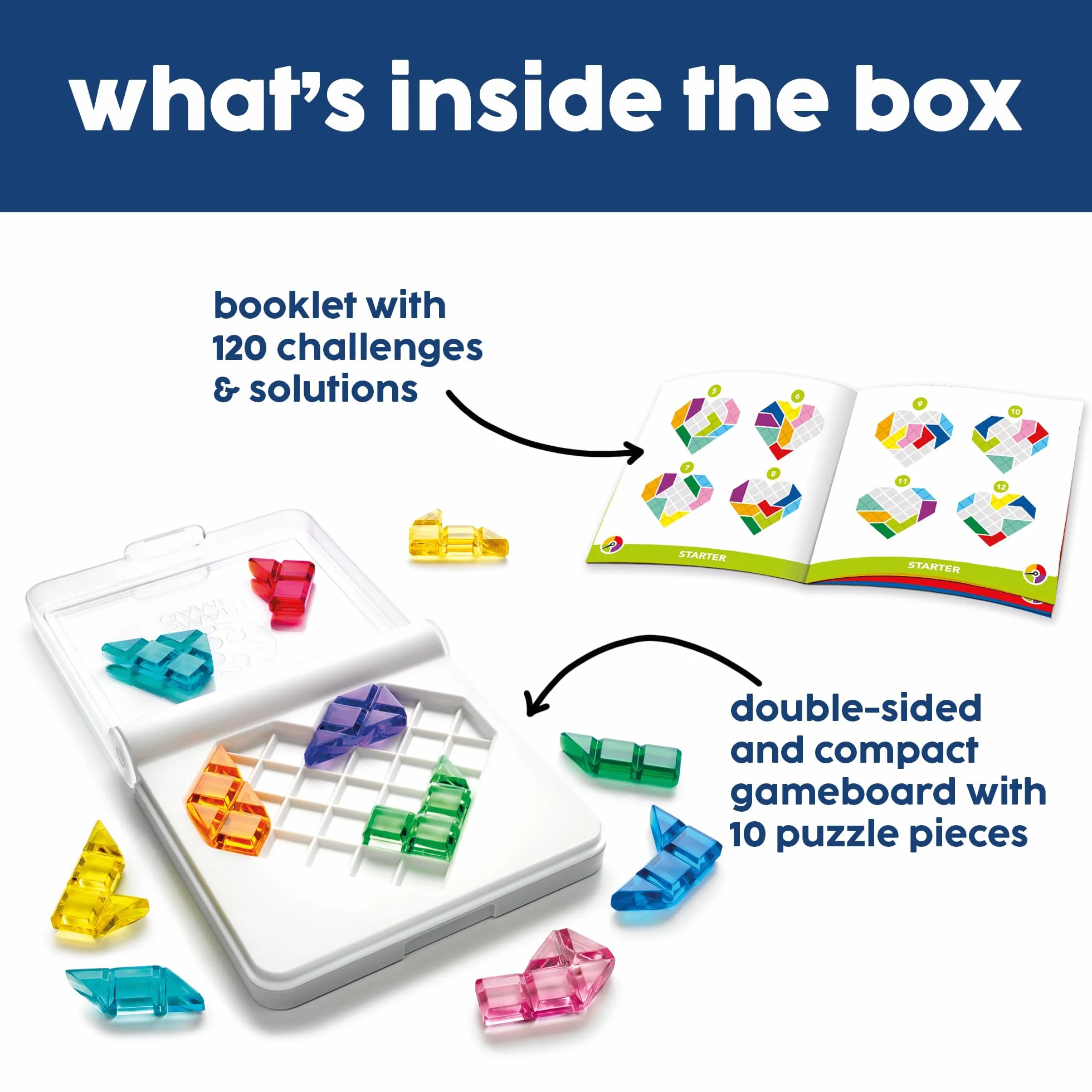 SmartGames IQ Love Jeu de Logique 120 Défis Solo 7+