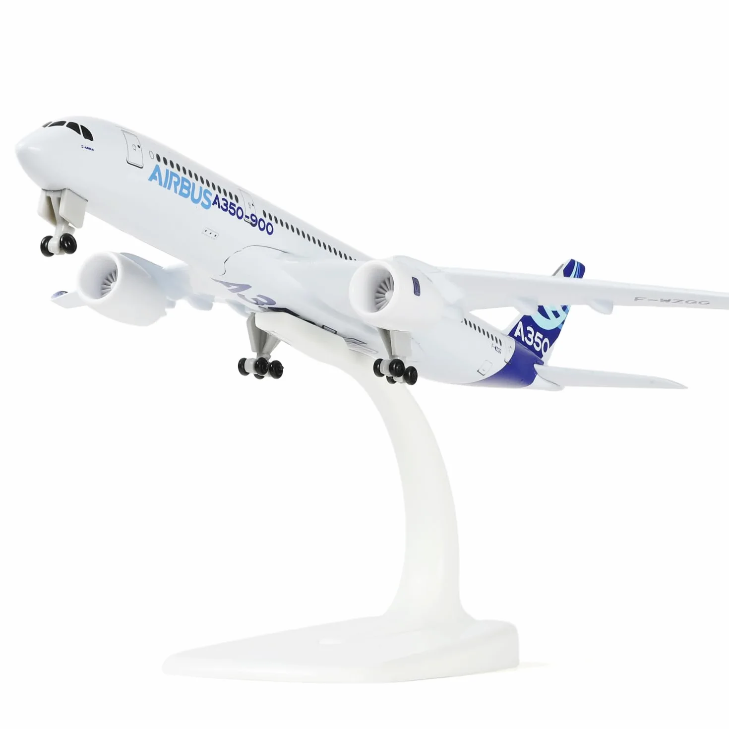 Modèle d'avion A350-900 1/300 en métal moussé, alliage entier 7,8 pouces