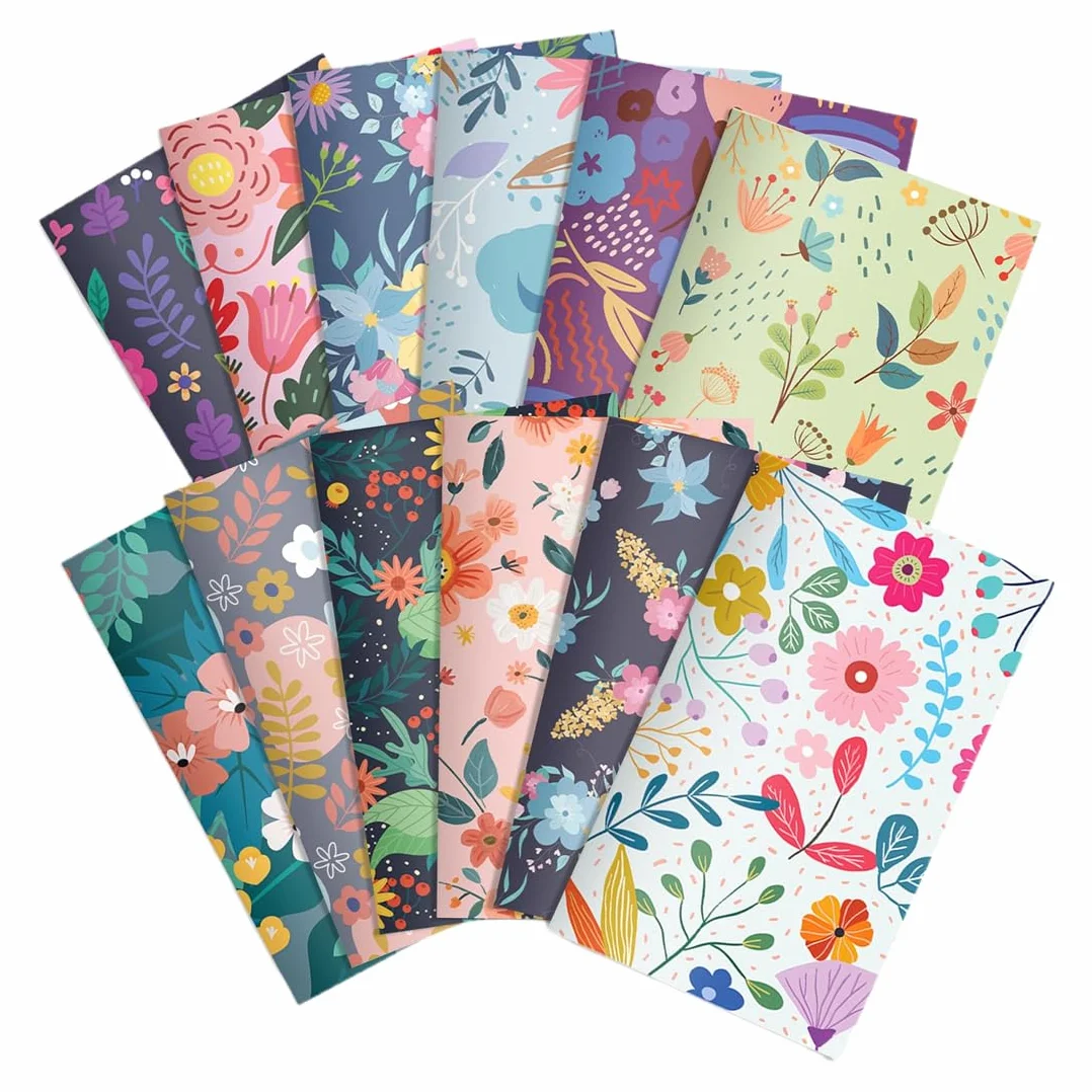 Lot de 12 mini-carnets de poche pour notes et idées