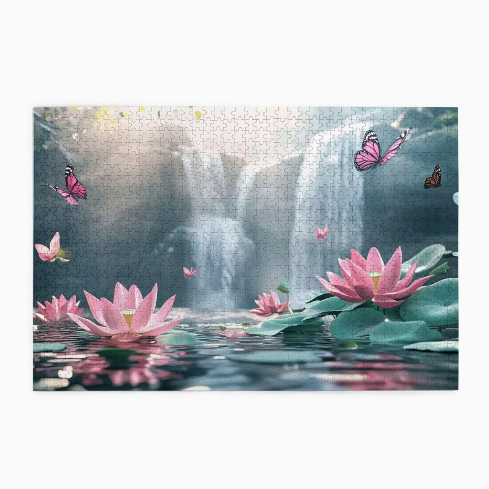 Puzzle 1000 Pieces Papillon Puzzle Automne 1000 Pièces Grand Adultes Difficile Jigsaw en Bois avec Boîte Cadeau, DIY Challenge Impossible Créatif Jeu pour Adulte, Decoration Maison 75x50cm E-1880