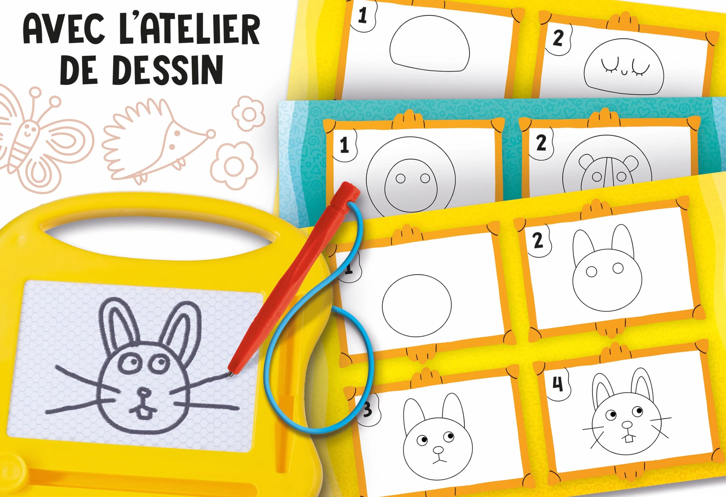 Lisciani CAROTINA Exercices Amusants Chiffres ET Animaux Jeu Apprendre Chiffres Enfants 3 Ans Ardoise Effaçable