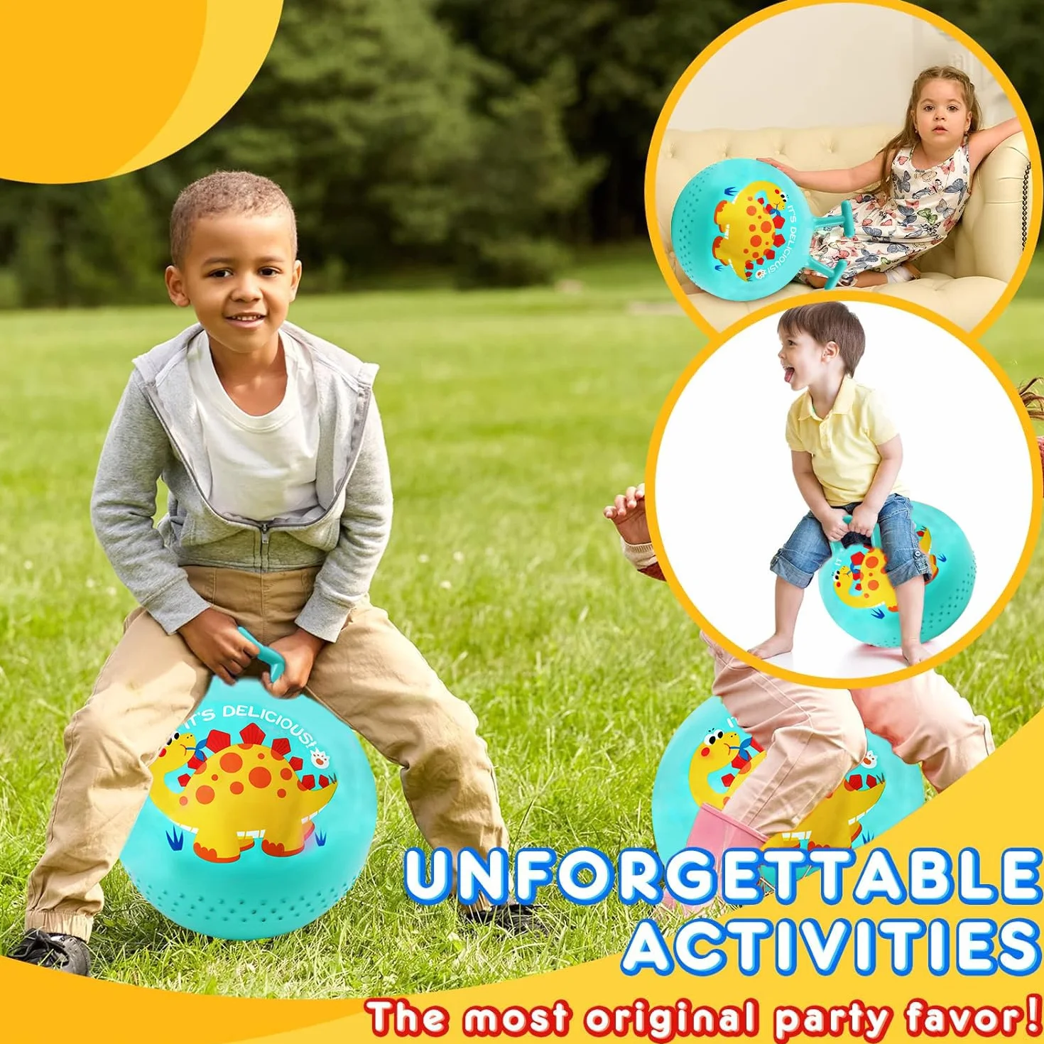 Ballon Sauteur pour Enfants Gonflable Balle Trémie Rebondissante Vert