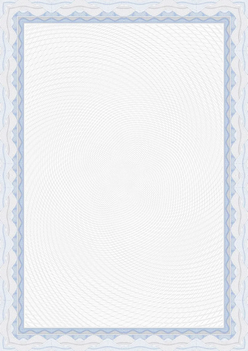 Papier pour Diplôme Certificat Spirale Bleu A4 Decadry OSD4040 25F