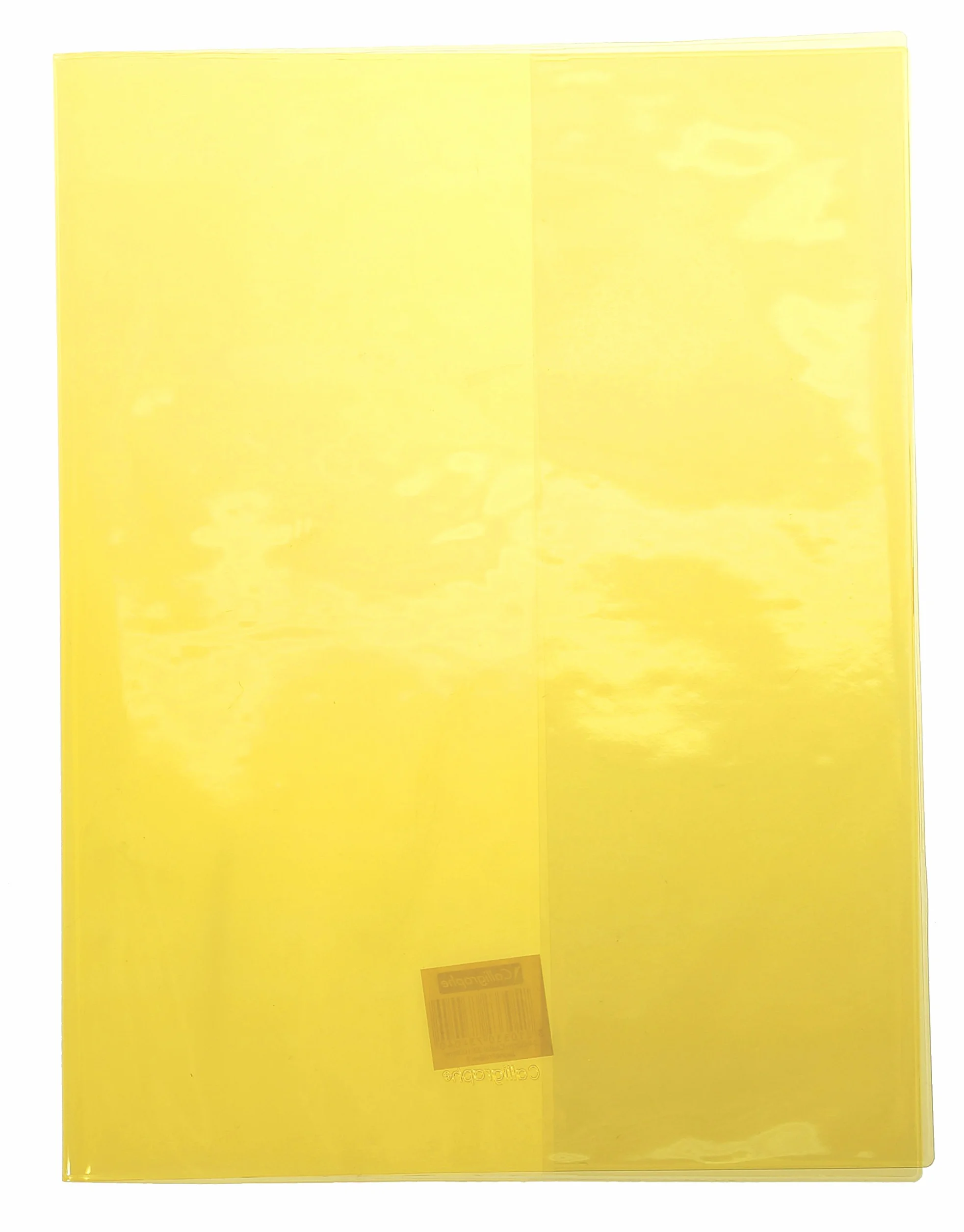 Calligraphe 73404AMZC Un Protège-Cahier Cristalux Jaune 24x32 cm 22/100ème PVC Transparent Lisse