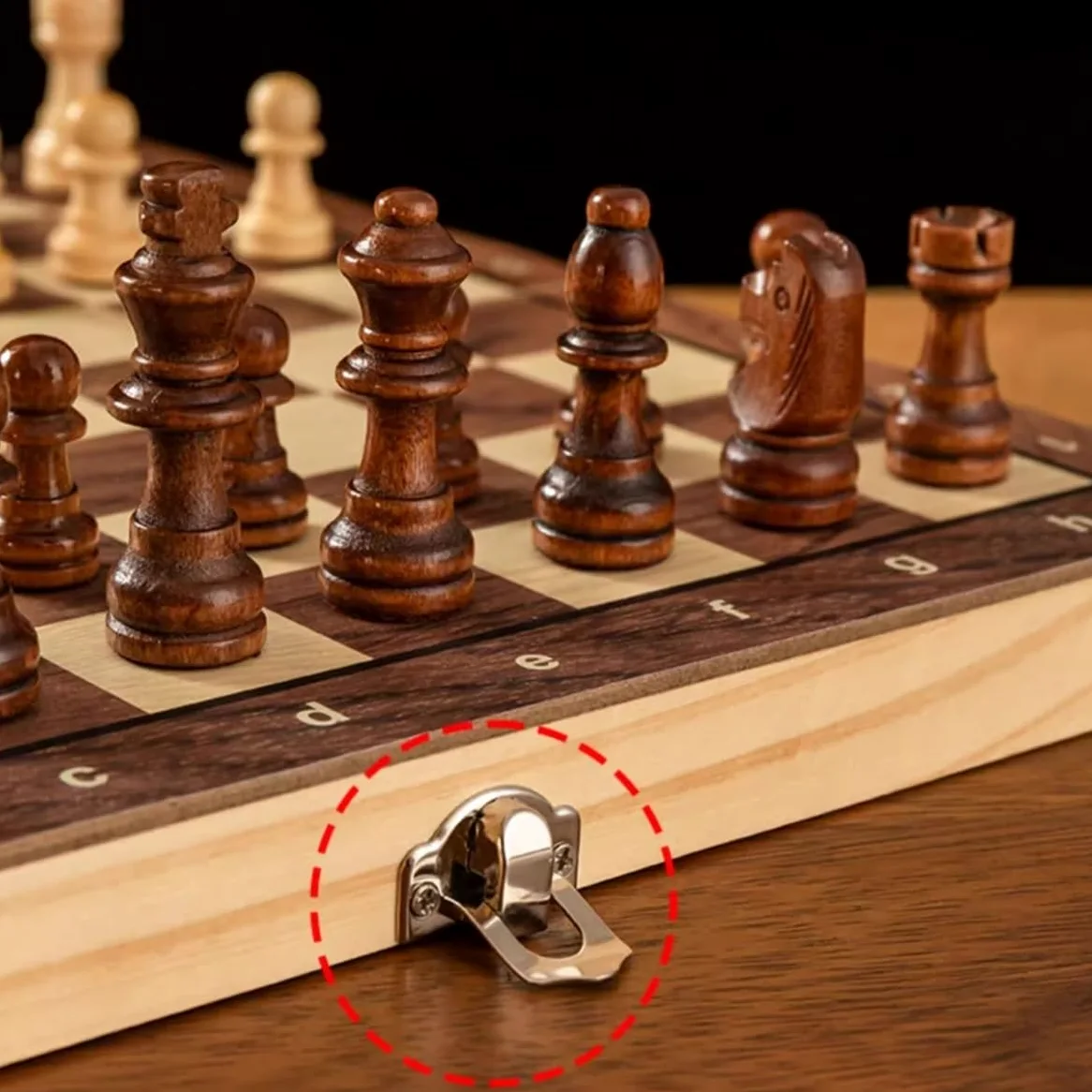 echiquier Jeu d'échecs magnétique Pliable en Bois avec 2 Reines, Plateau de Jeu intérieur for Le Rangement, for Adultes, Enfants et débutants, Grand échiquier echecs Jeu(39 * 39cm)