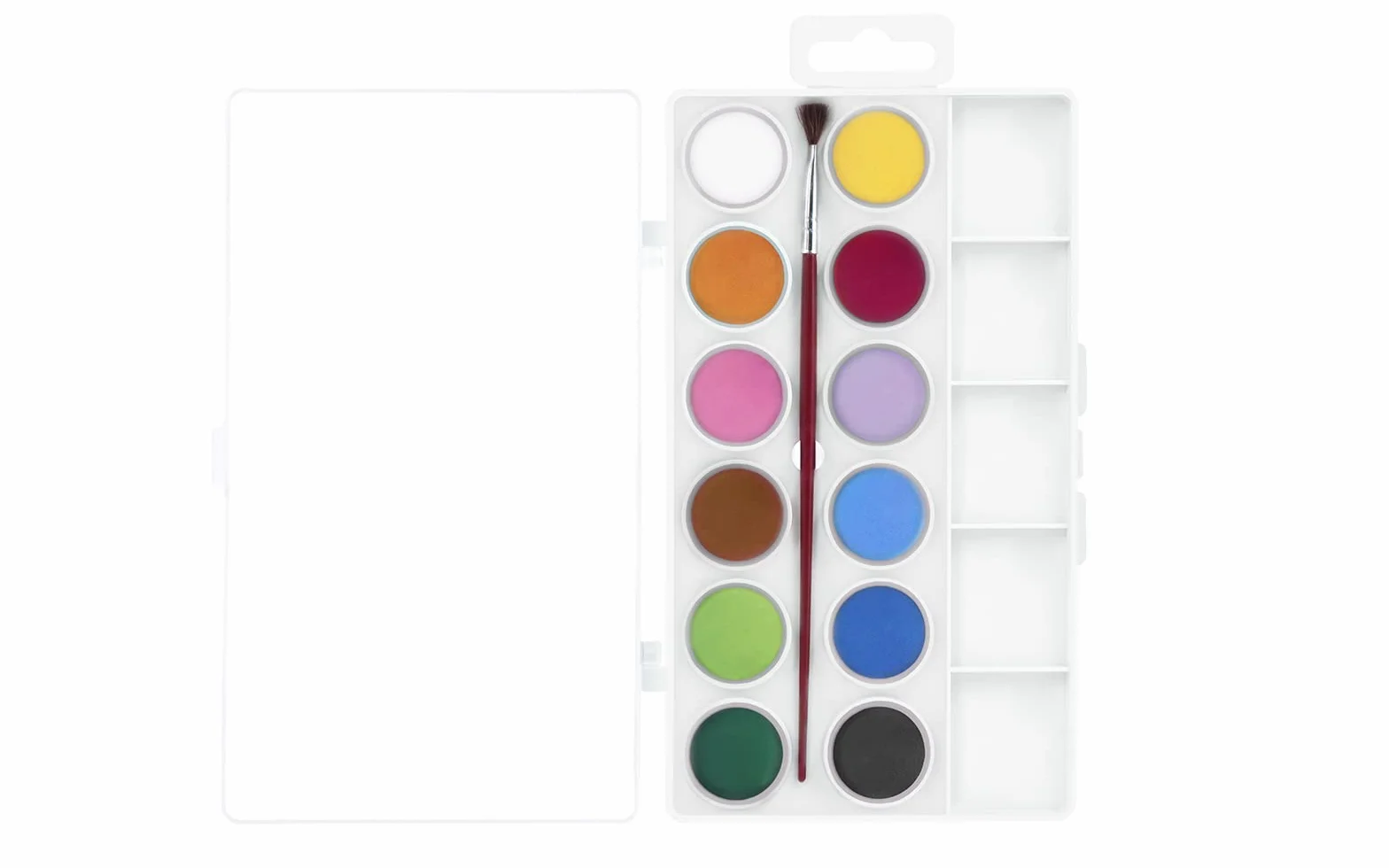 Jovi Kit Aquarelle 12 Godets 22mm Couleurs Brillantes Peinture à l'Eau