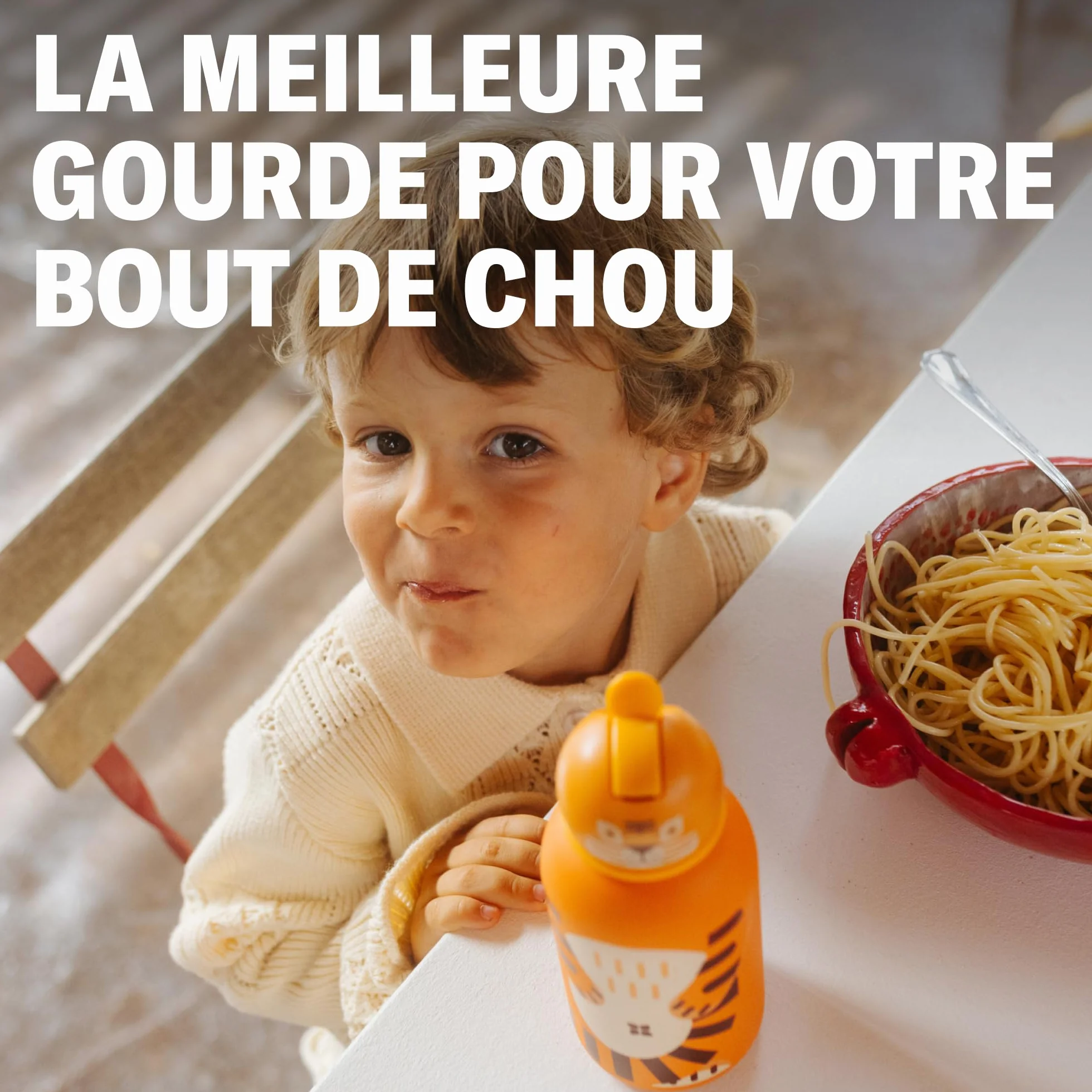 Waterdrop Gourde Enfant Inox 400ml Bouteille Isotherme Réutilisable Anti-Fuite avec Paille