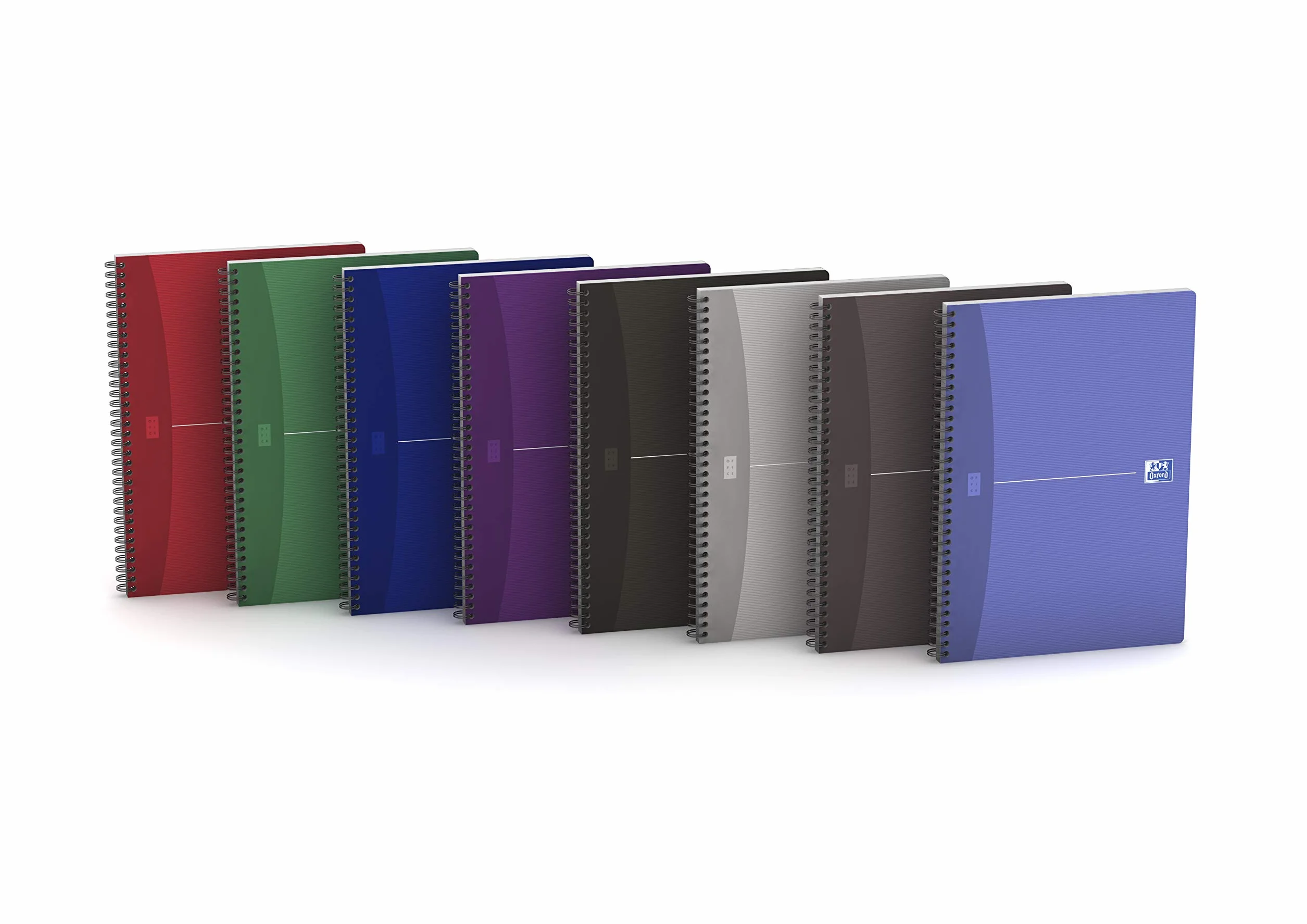 Oxford Cahiers Spirales A4 100 Pages Grands Carreaux Seyès Couverture Carte Couleurs Assortis 21 x 29,7 cm