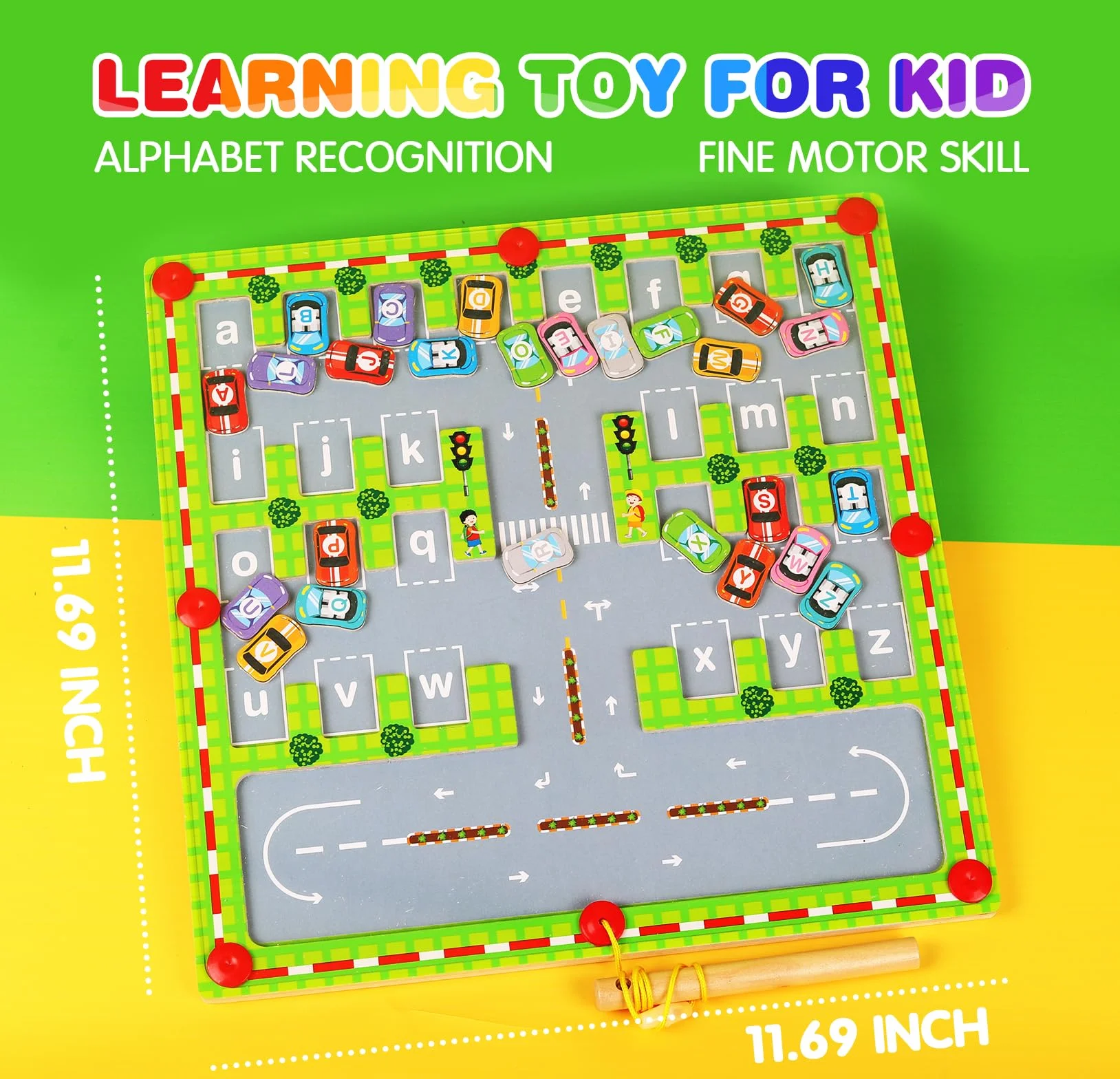 Jouet Montessori Alphabet Labyrinthe Magnétique 3-6 Ans Jeux Éducatif Cadeau Enfant