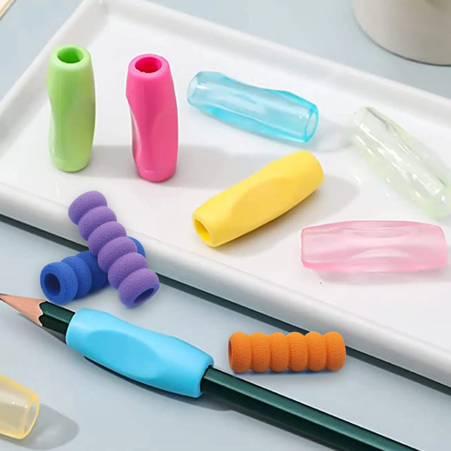 Poignées de crayon en silicone pour enfants, lot de 12, support de stylo ergonomique pour gaucher
