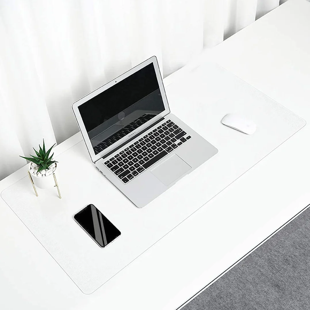 Sous-main de bureau transparent résistant à la chaleur PVC 100x50cm imperméable antidérapant