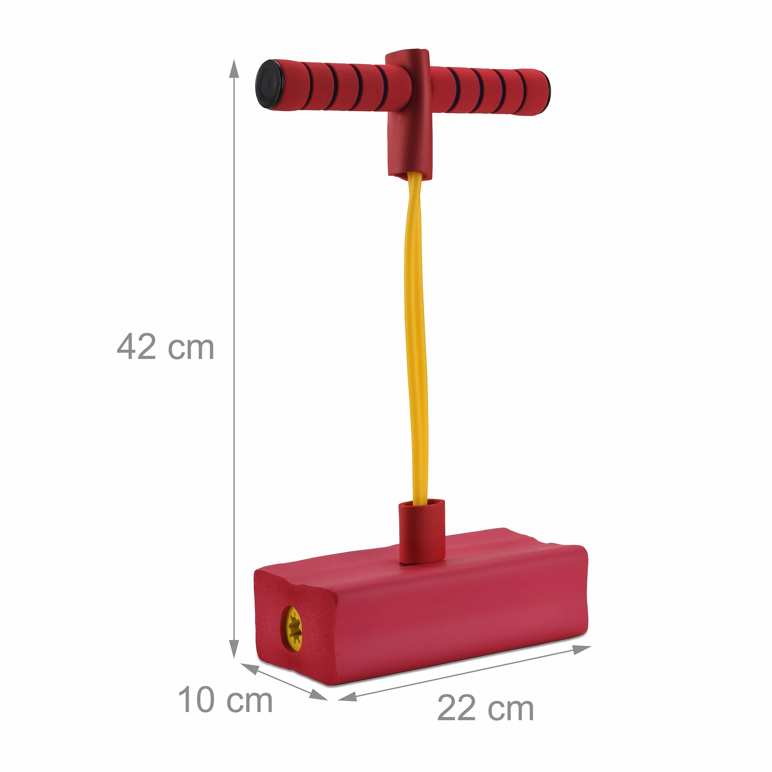 Relaxdays Pogo Jumper pour Enfants 80 kg Jouet de Saut extérieur Rouge