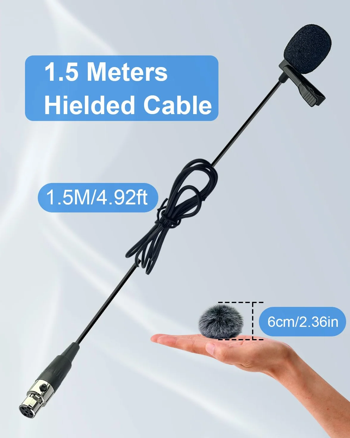 Shure Lavalier Lapel Microphone Ta4f Plug 1.5M Unidirectionnel Condensateur pour YouTube Performances Interviews